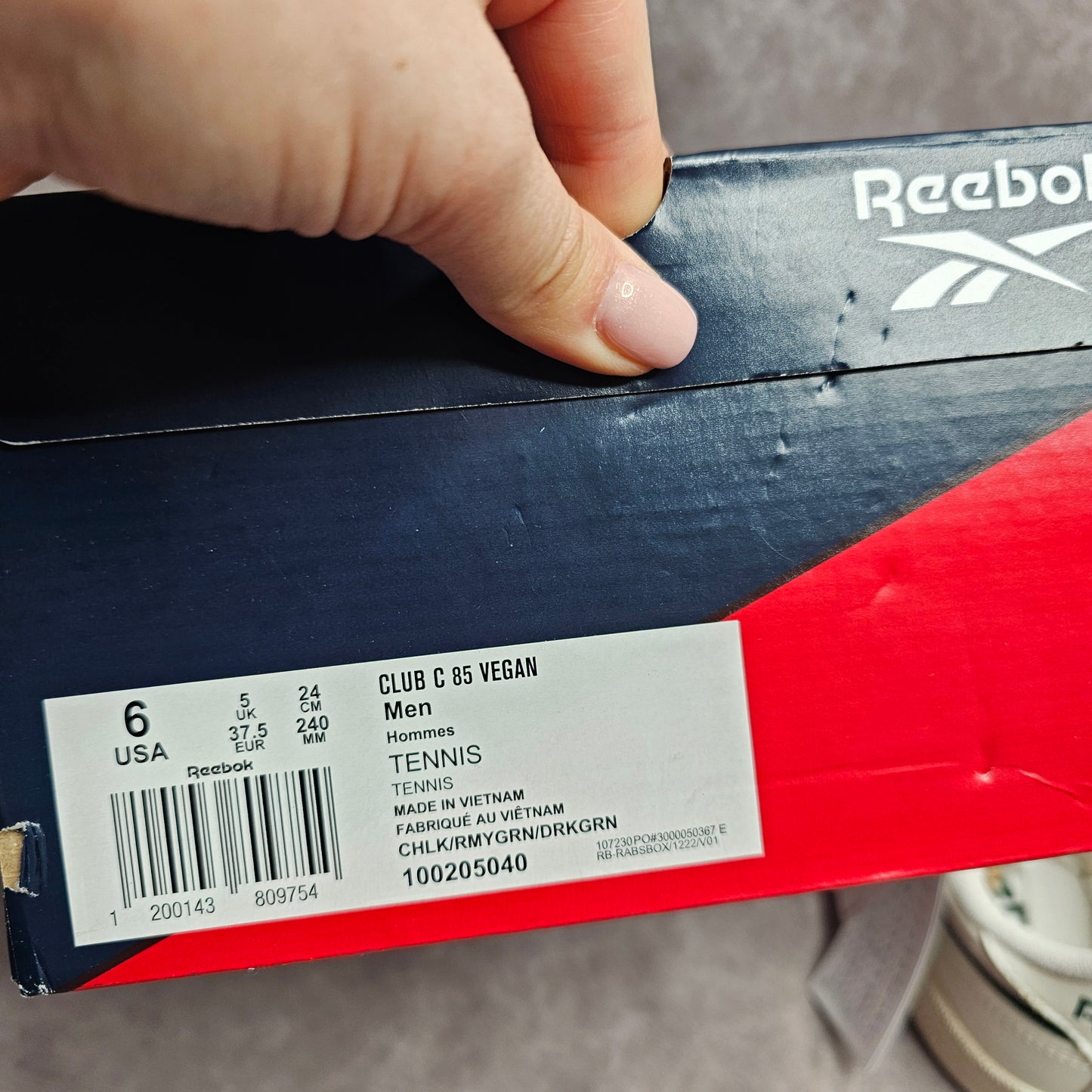 Reebok Club C 85 Vegan Trainers – White UK 5