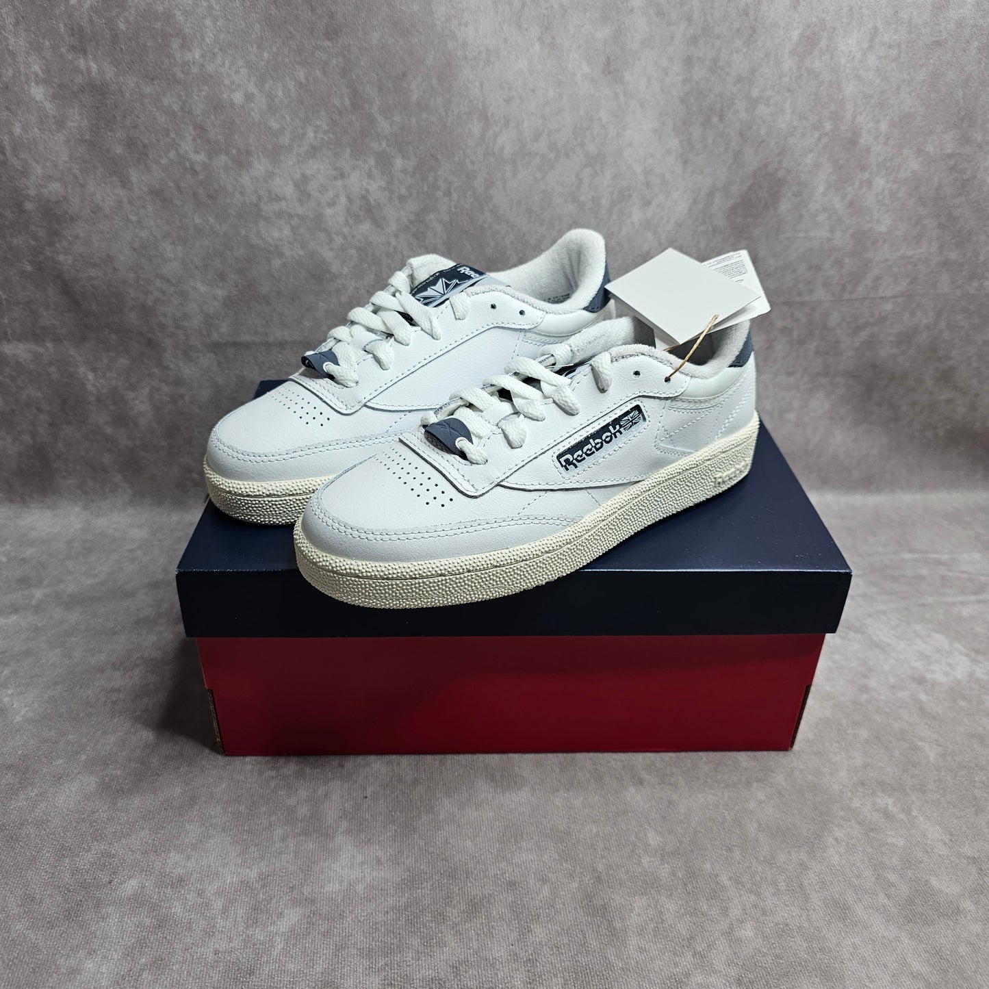 Reebok Club C 85 Trainers – White/Navy UK 2.5