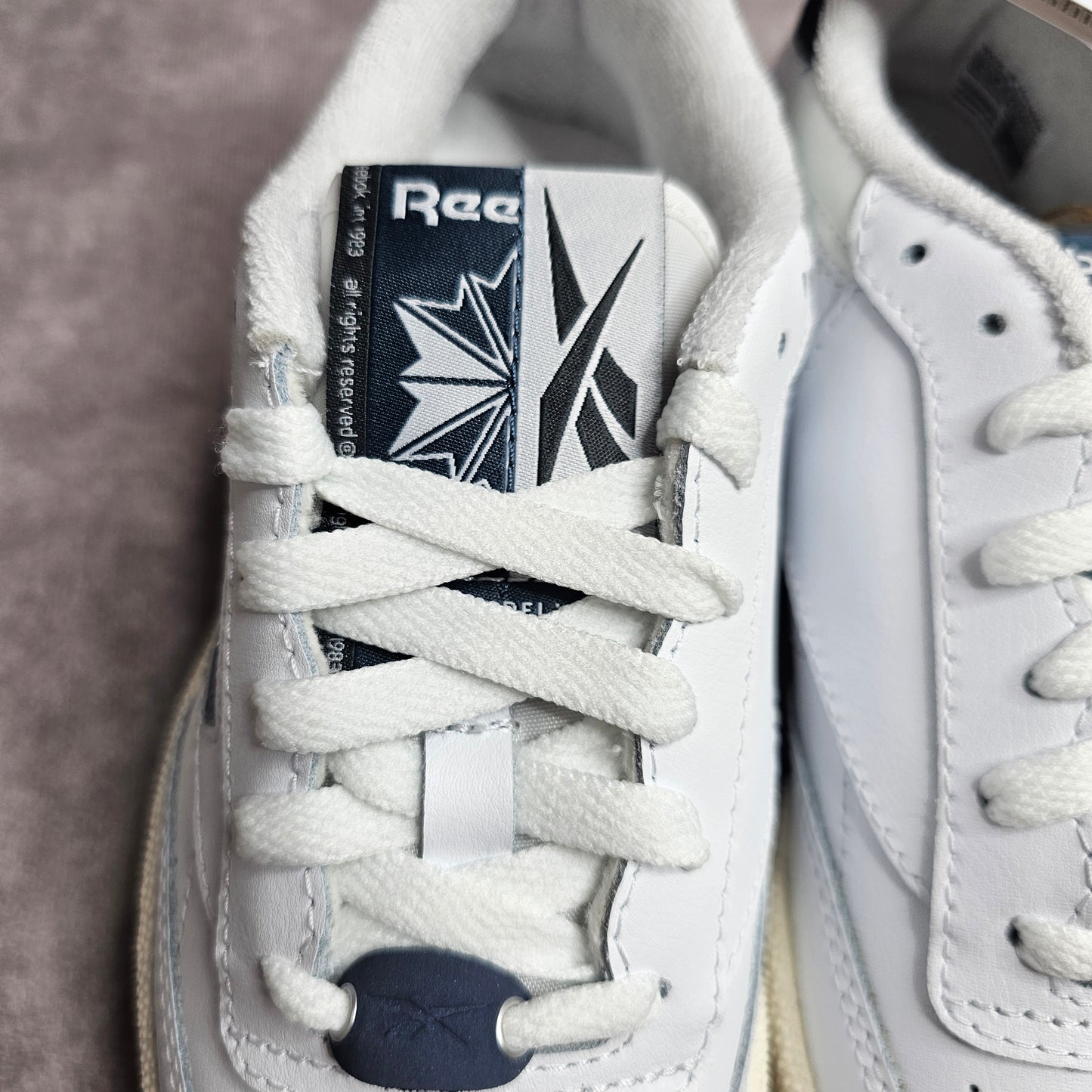 Reebok Club C 85 Trainers – White/Navy UK 2.5