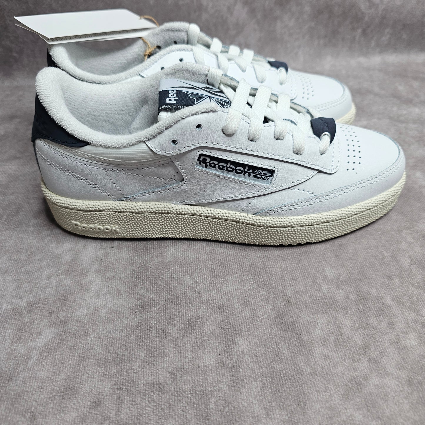 Reebok Club C 85 Trainers – White/Navy UK 2.5