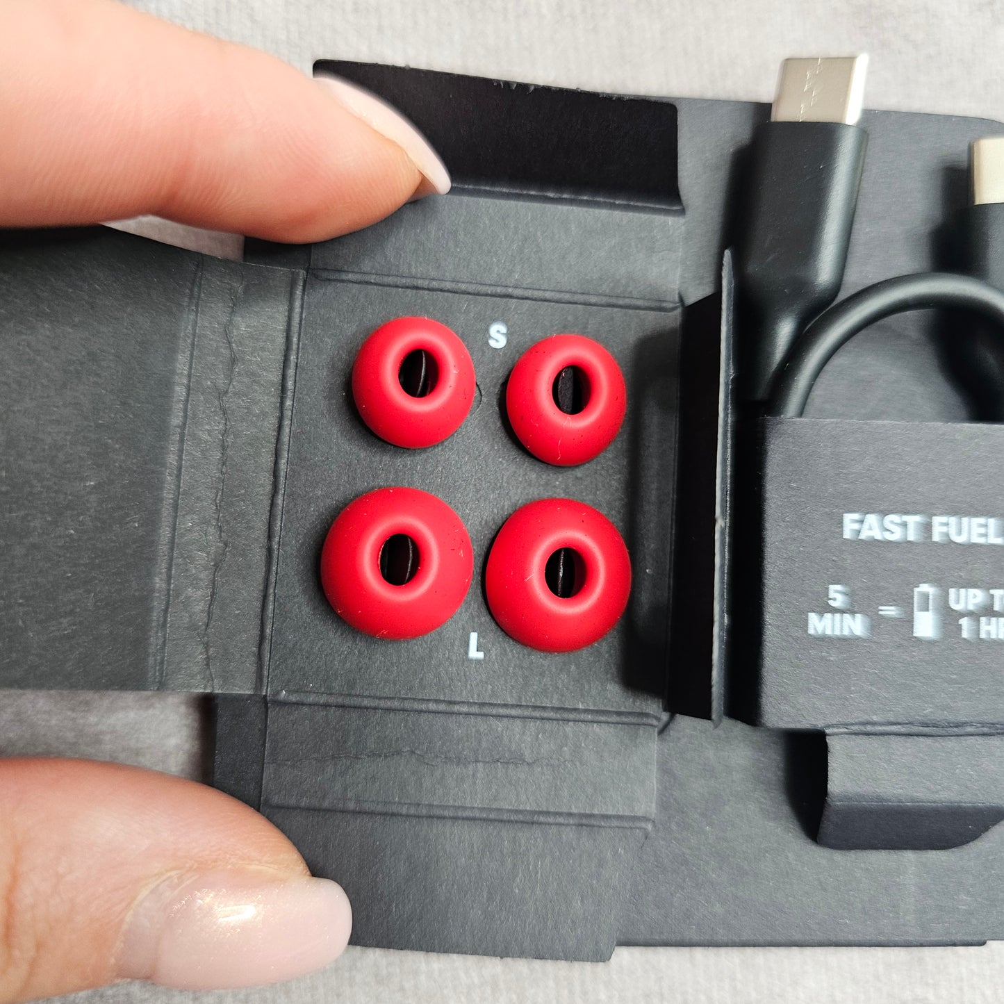 Beats Studio Buds Ear Tips & USB-C Cable Red