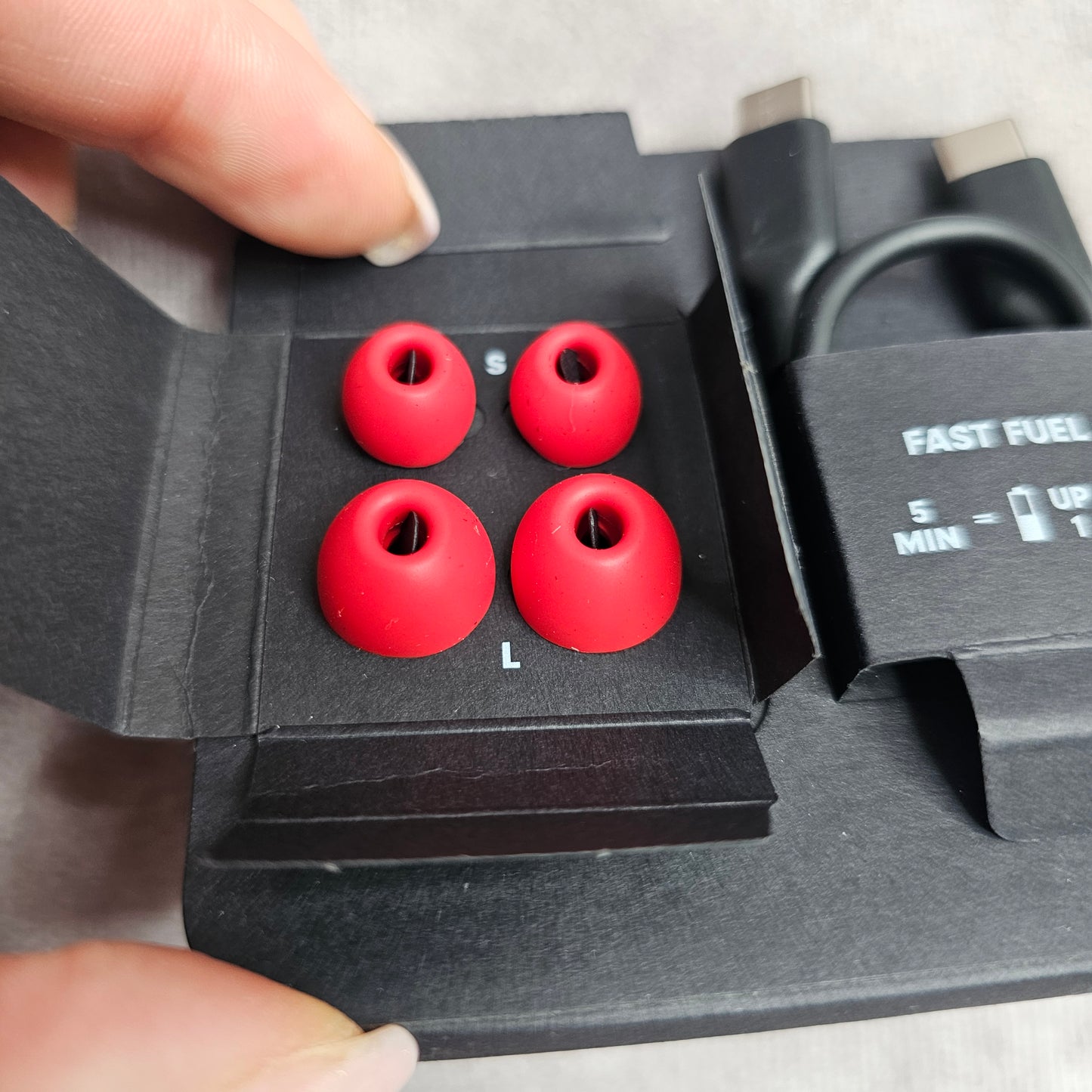 Beats Studio Buds Ear Tips & USB-C Cable Red
