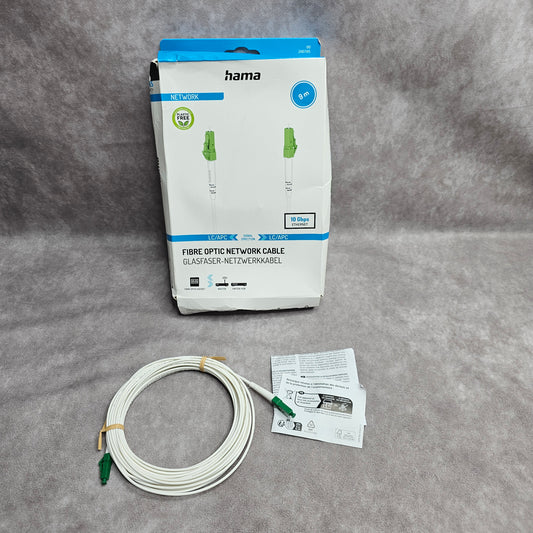 Hama Fibre Optic Network Cable LC/APC 9m White
