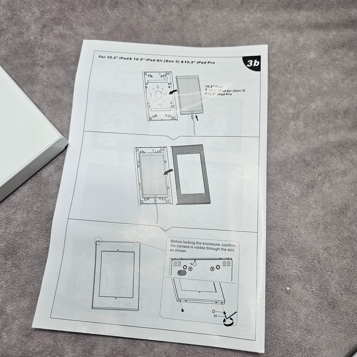 PureMounts Tablet Enclosure PDS-5901 Lockable White