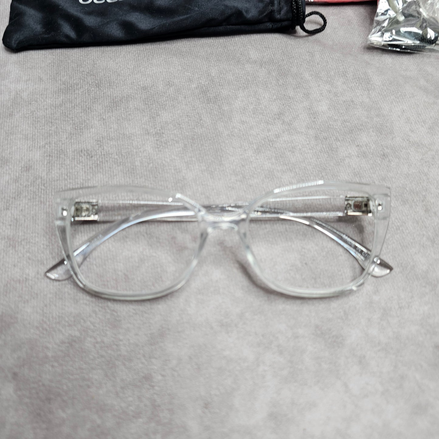 Occi Chiari Reading Glasses Square Frame Clear Crystal +2.50