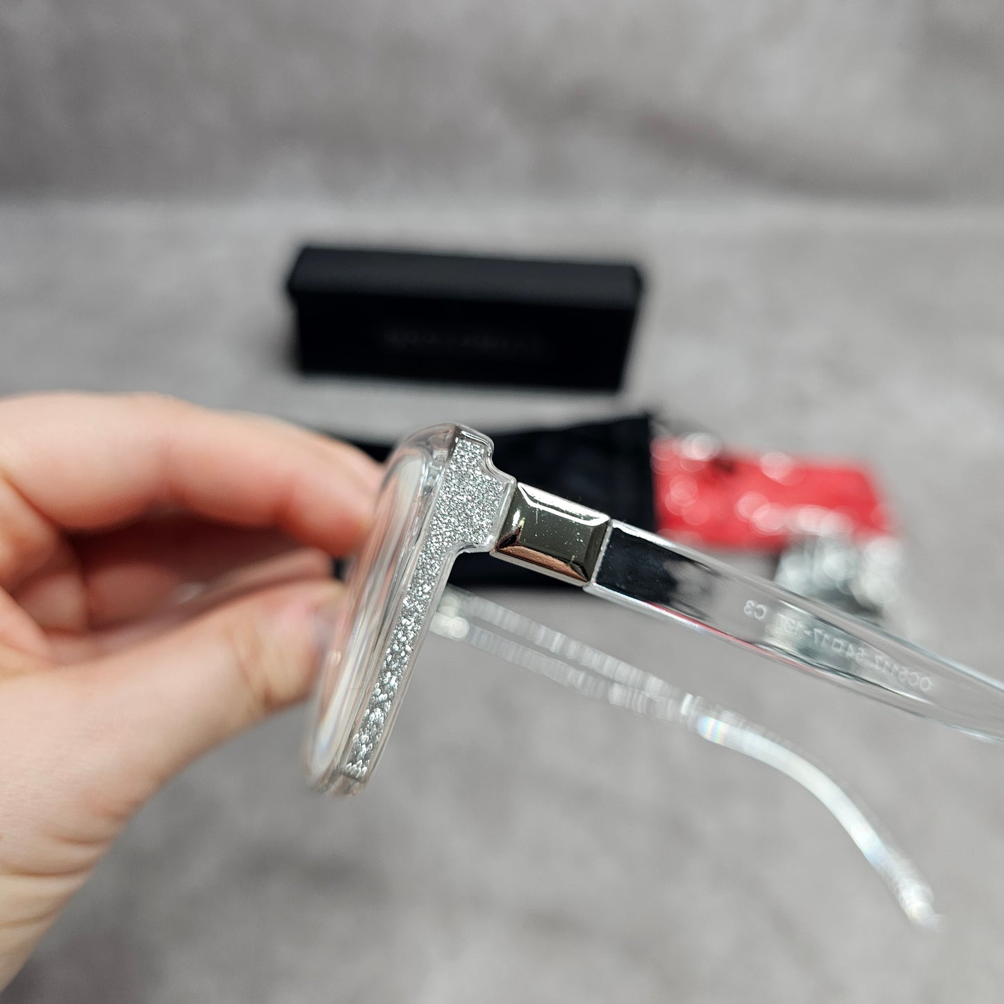 Occi Chiari Reading Glasses Square Frame Clear Crystal +2.50