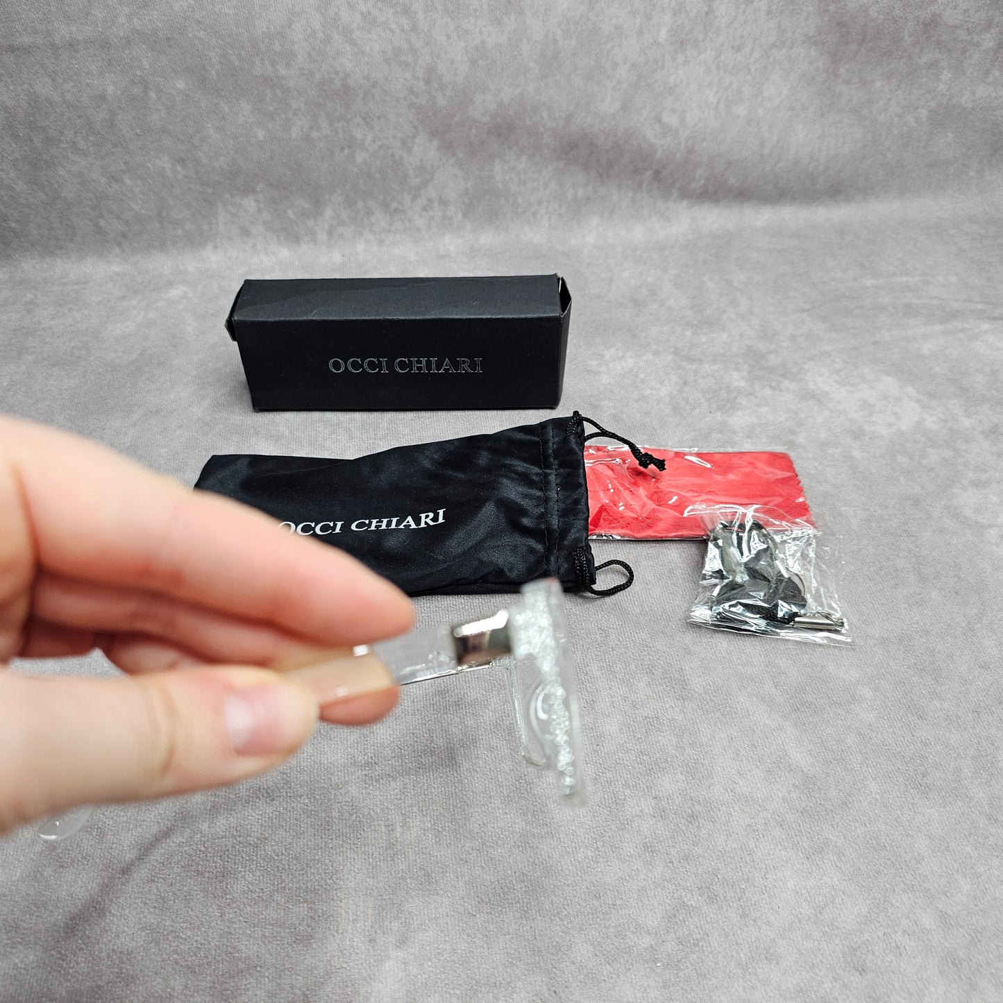 Occi Chiari Reading Glasses Square Frame Clear Crystal +2.50