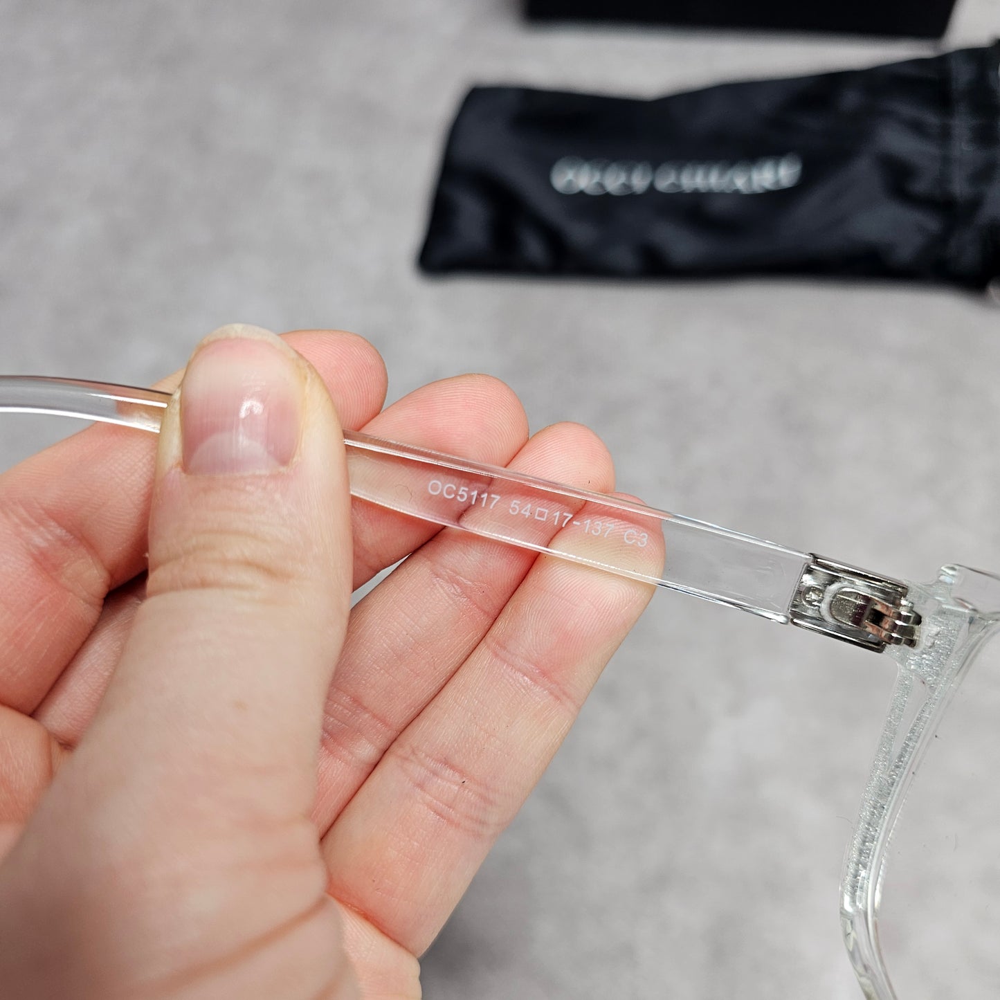 Occi Chiari Reading Glasses Square Frame Clear Crystal +2.50