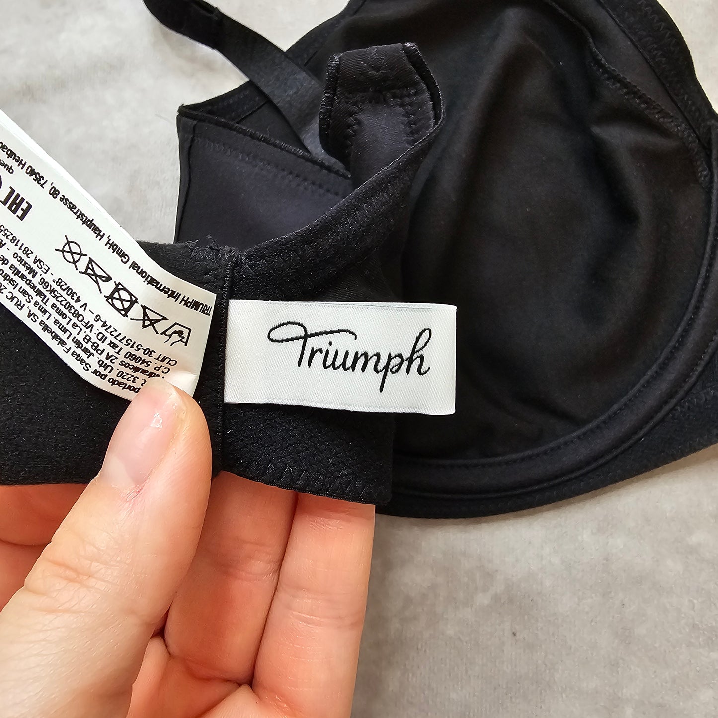 Triumph Modern Soft+Cotton W01 Bra Black UK 38DD