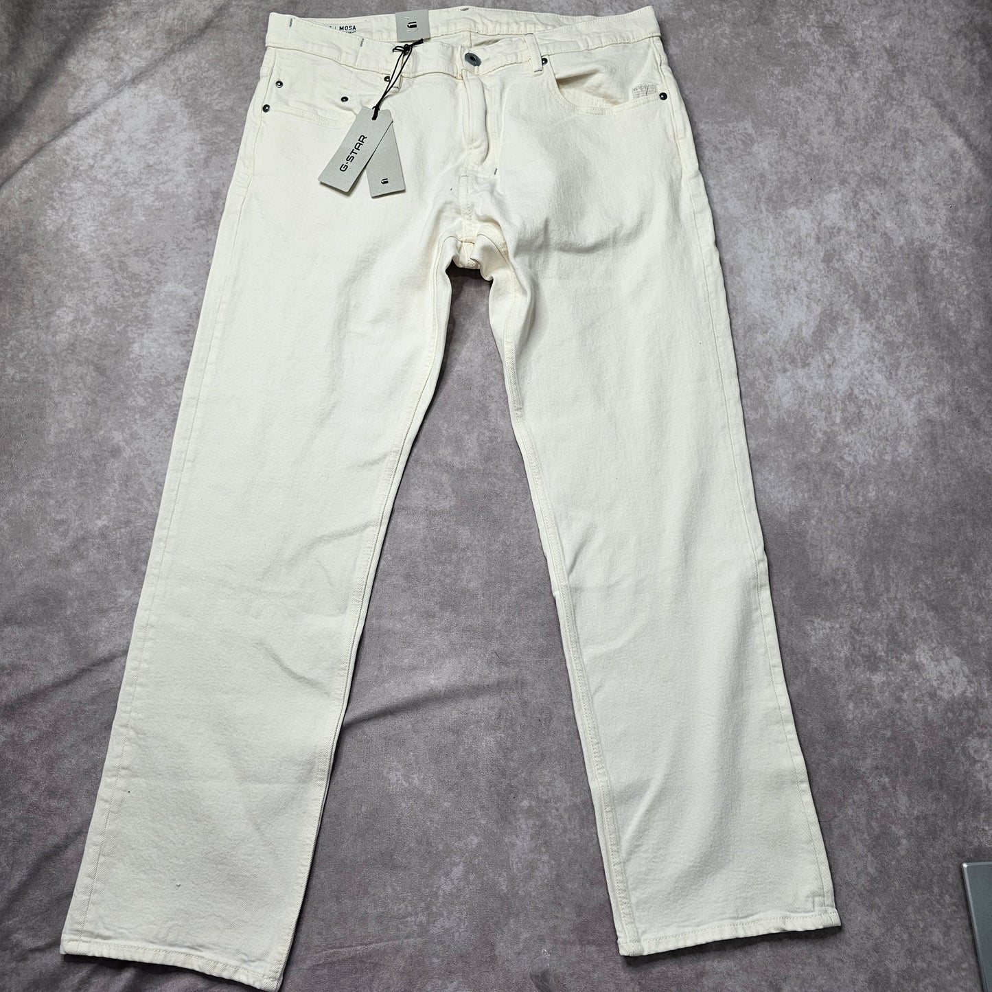 G-Star RAW Mosa Straight Jeans – Ecru W35 L32