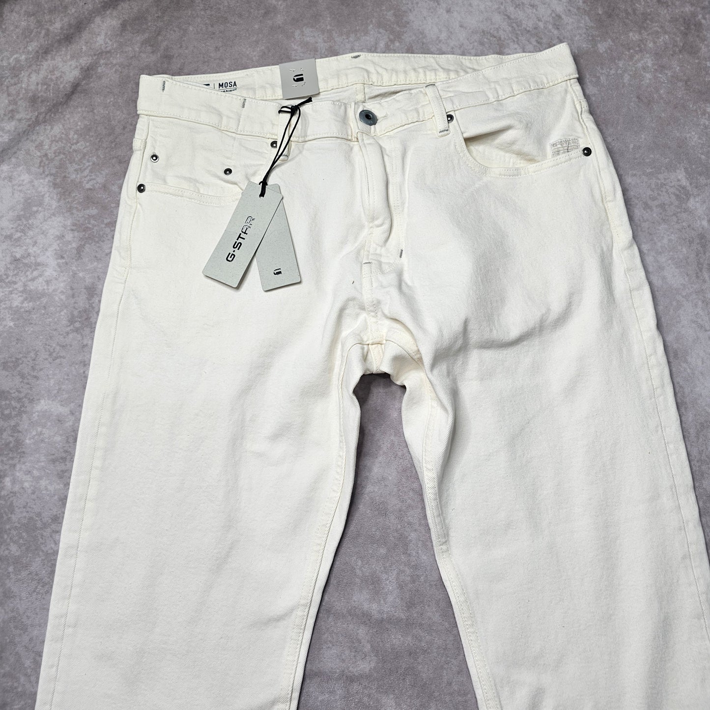 G-Star RAW Mosa Straight Jeans – Ecru W35 L32