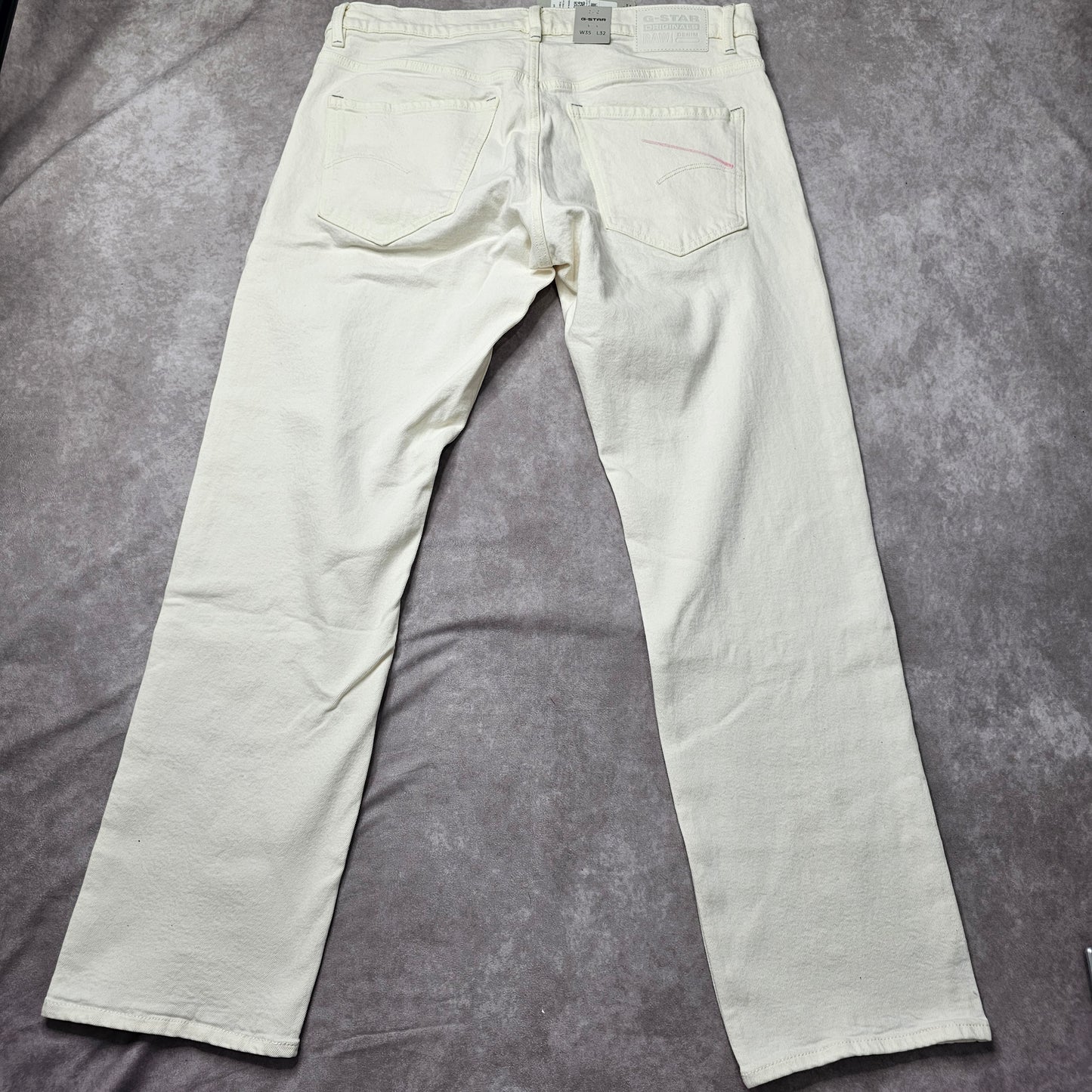 G-Star RAW Mosa Straight Jeans – Ecru W35 L32