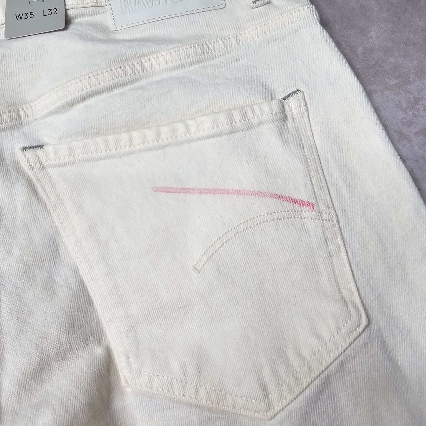 G-Star RAW Mosa Straight Jeans – Ecru W35 L32