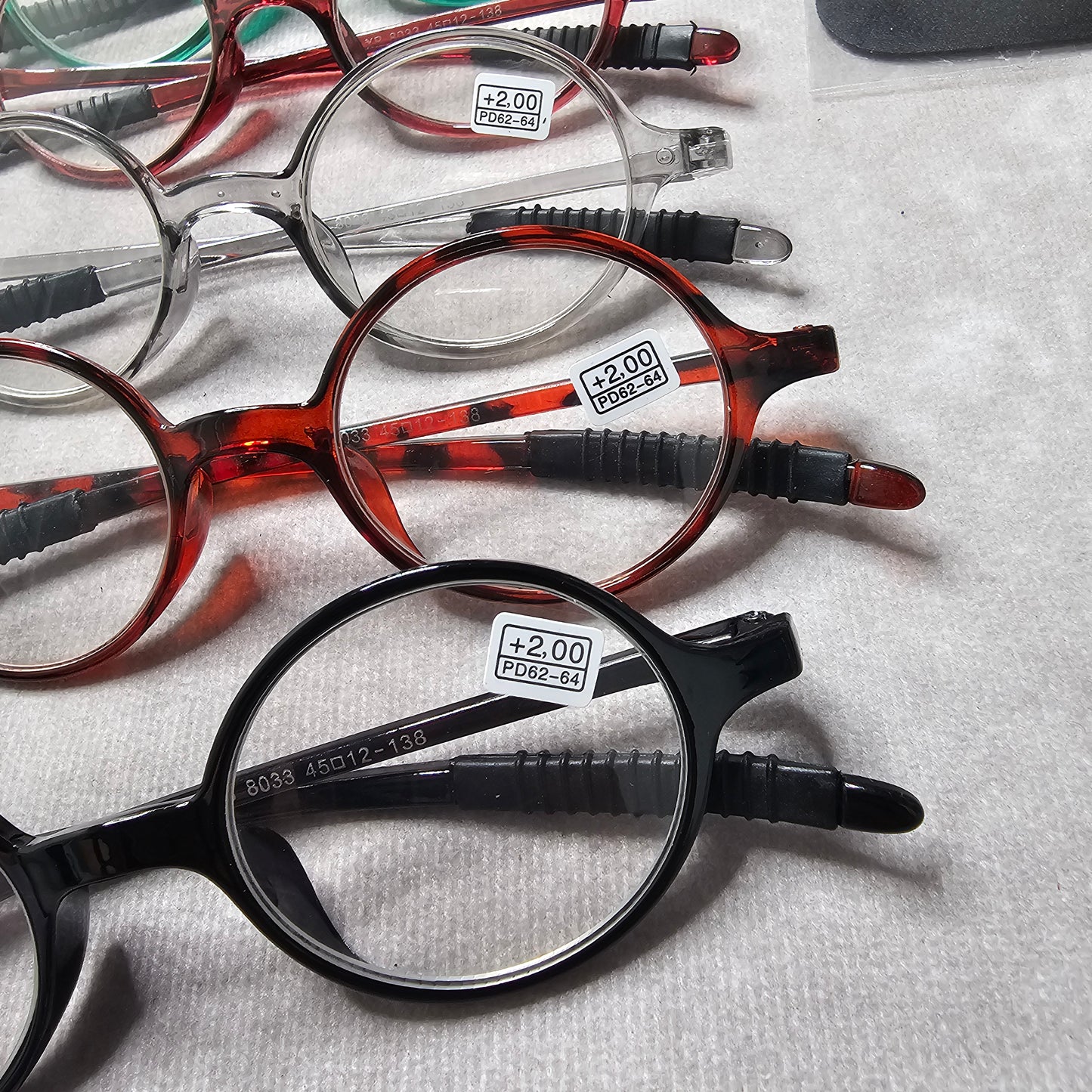 KoKoBin Round Reading Glasses 5 Pack +2.00 – Multi Colour