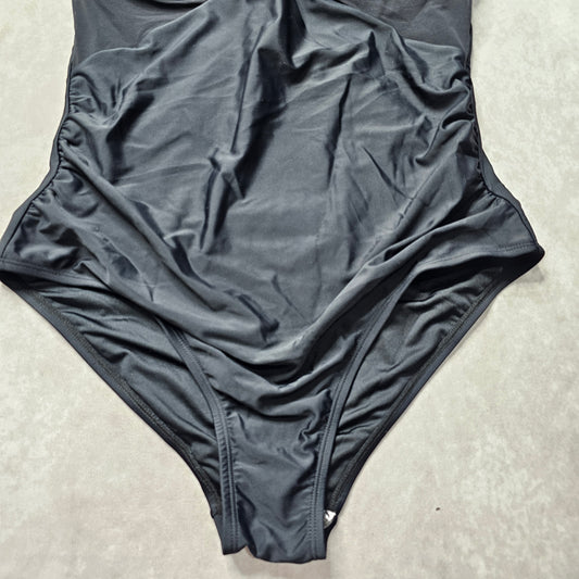 Cupshe Women's One Piece Ruched Swimsuit – Black Size L