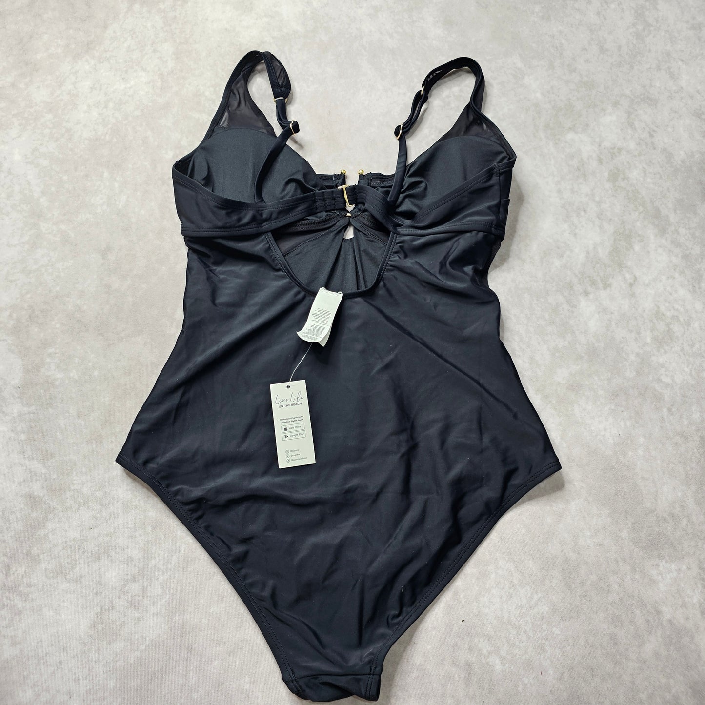 Cupshe Women's One Piece Ruched Swimsuit – Black Size L