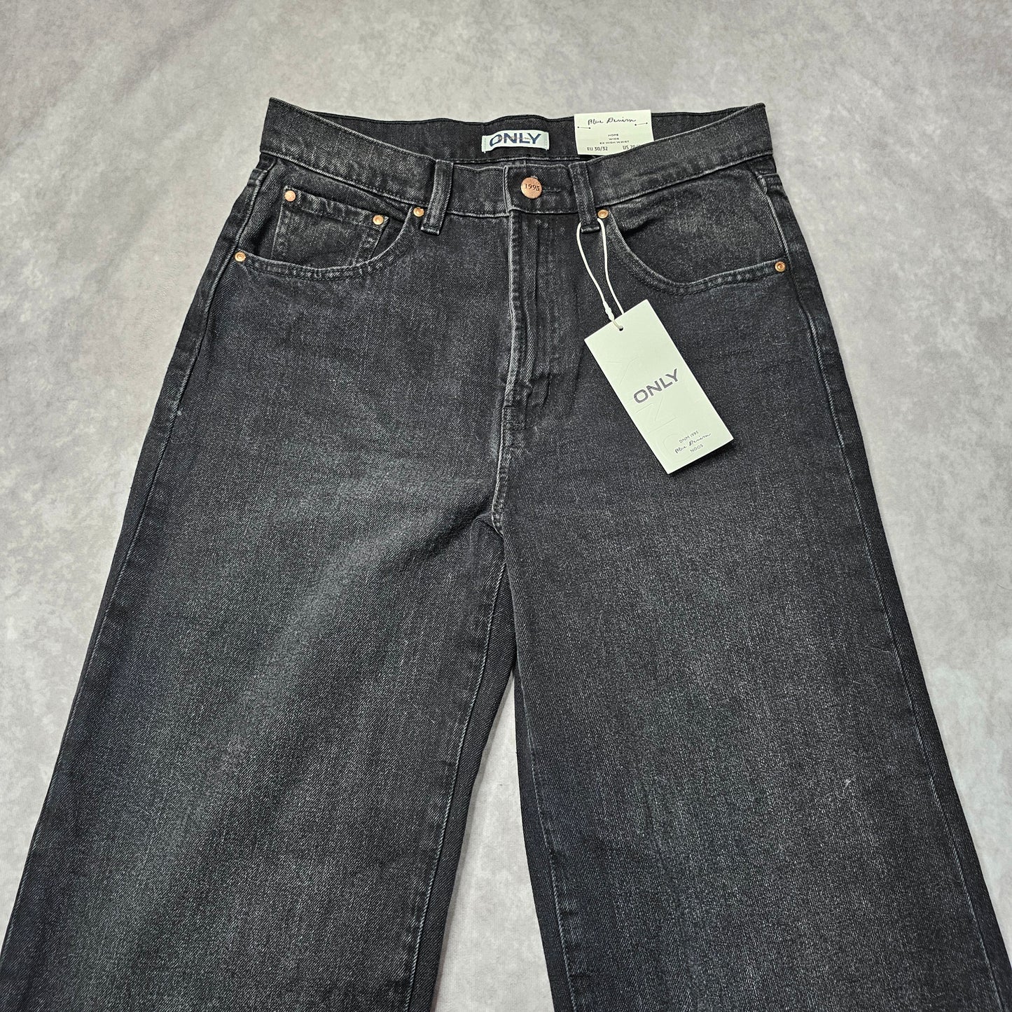 ONLY Hope Wide Leg Jeans – Black Denim W30 L32