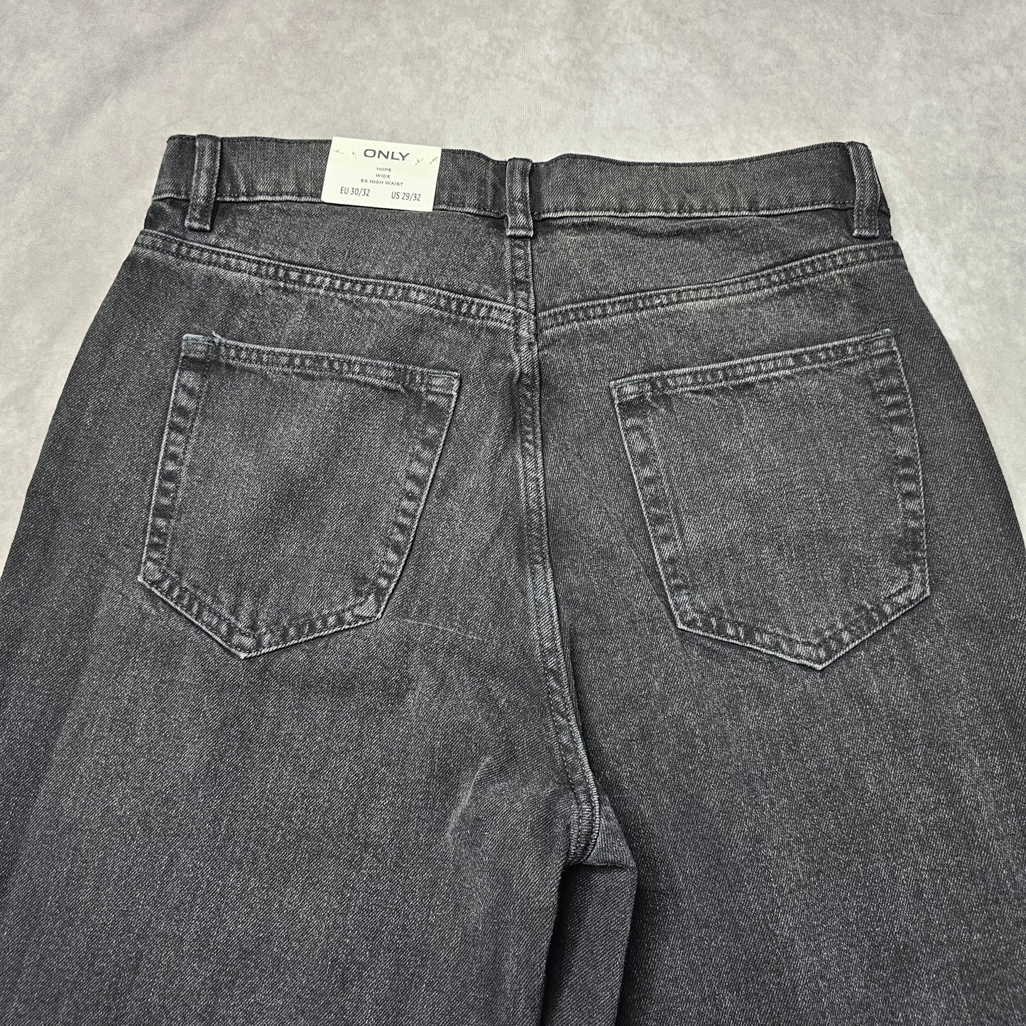 ONLY Hope Wide Leg Jeans – Black Denim W30 L32