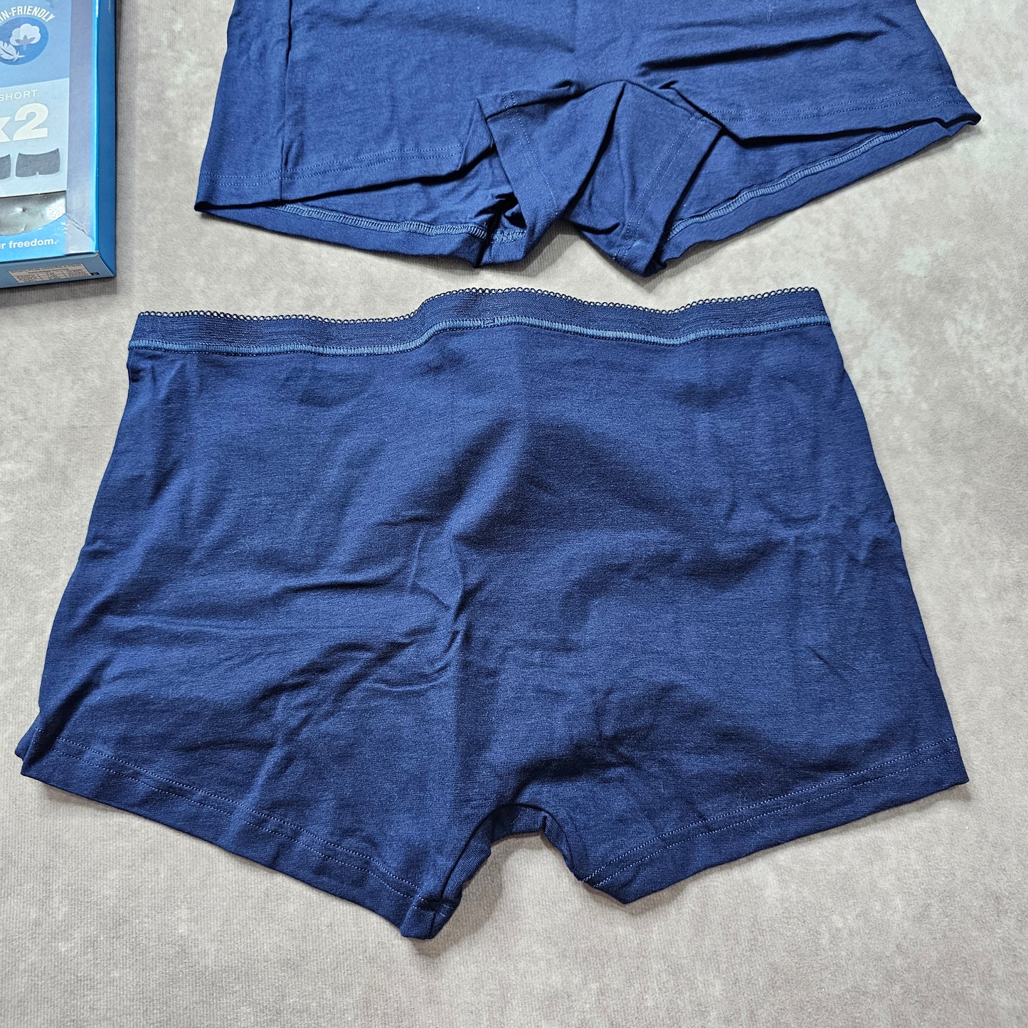 Sloggi Women’s Basic Cotton Shorts 2 Pack Blue UK 12