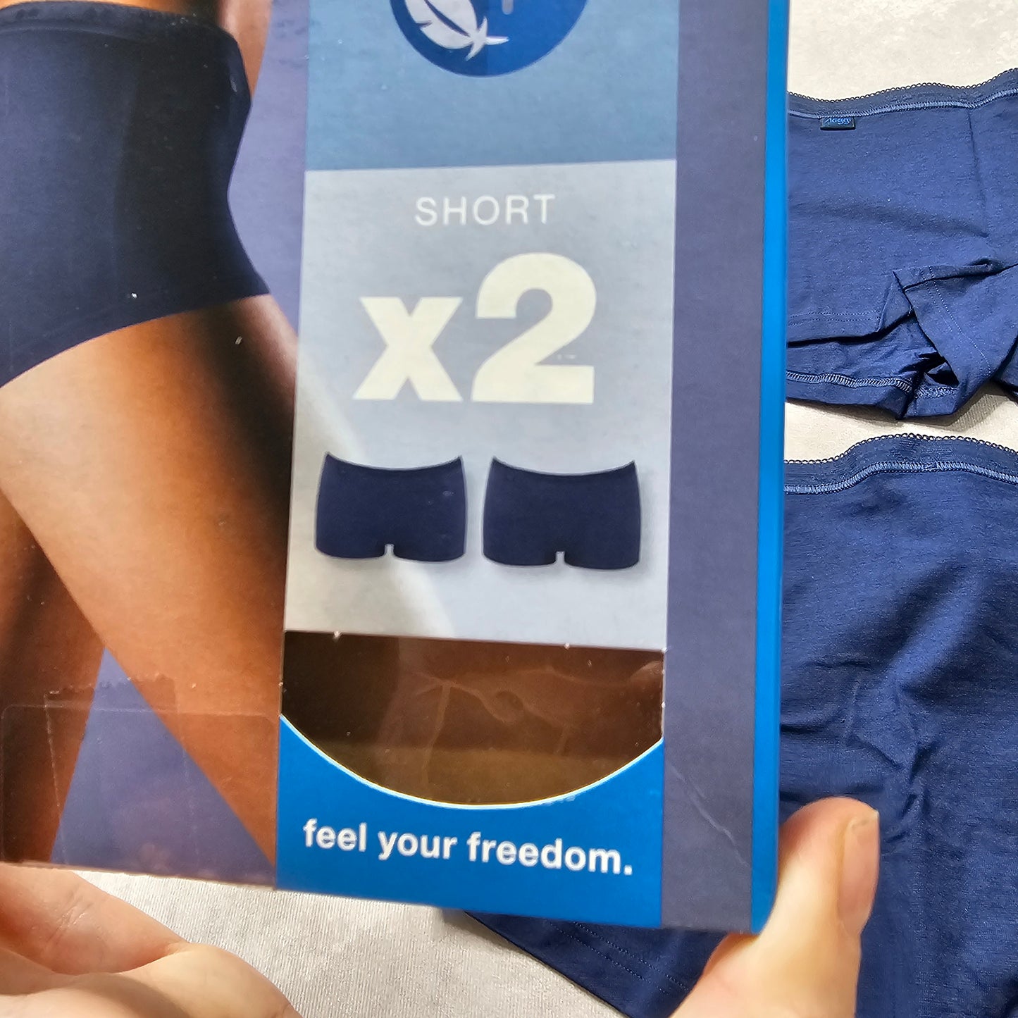 Sloggi Women’s Basic Cotton Shorts 2 Pack Blue UK 12