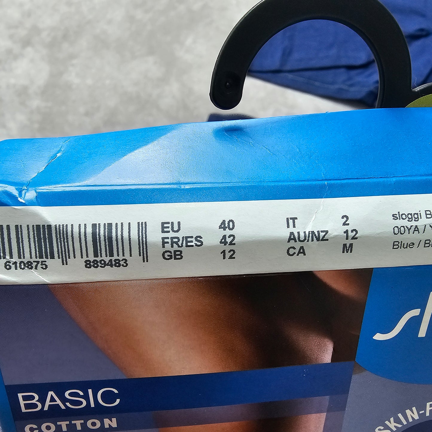 Sloggi Women’s Basic Cotton Shorts 2 Pack Blue UK 12