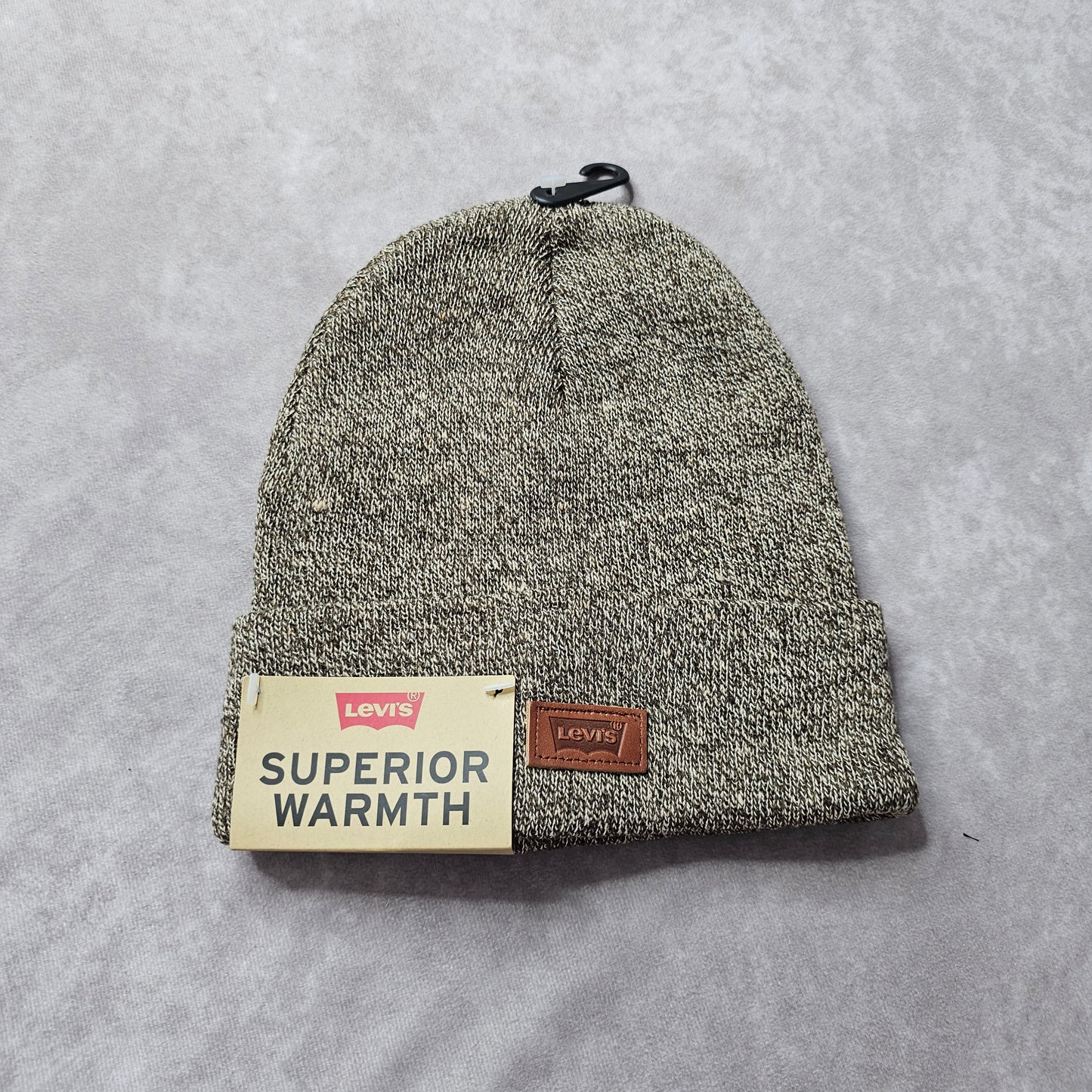 Levi’s Knit Cuffed Beanie – Brown Marl One Size