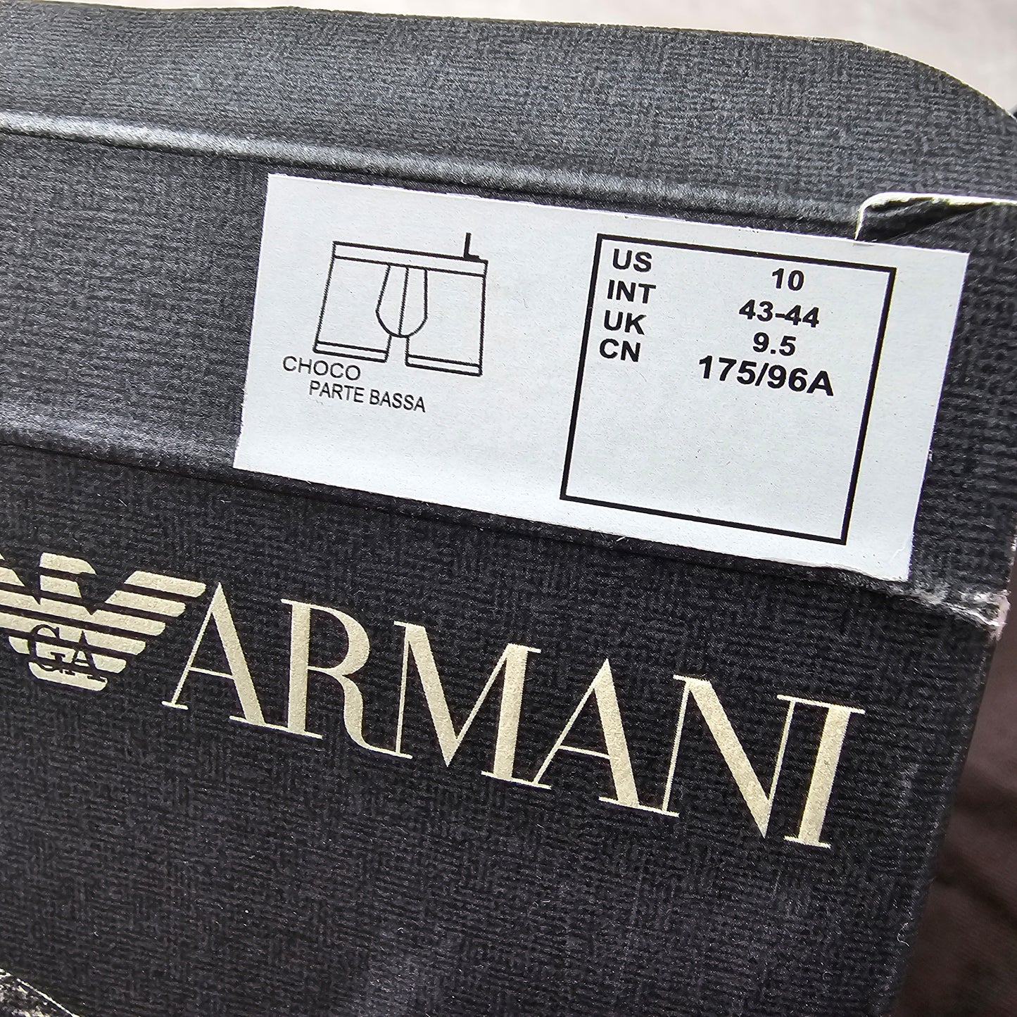 Emporio Armani Stretch Piqué Trunks – Brown Size L