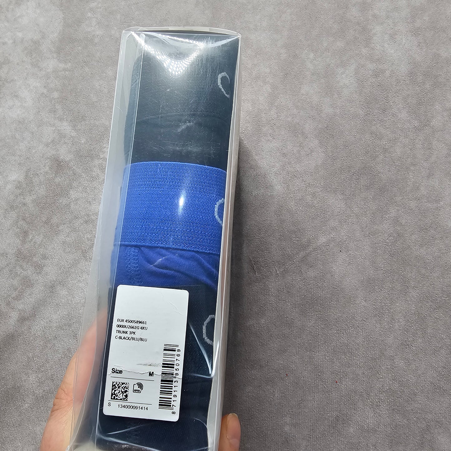 Calvin Klein Cotton Stretch Trunks 3 Pack – Black/Blue Size M-L