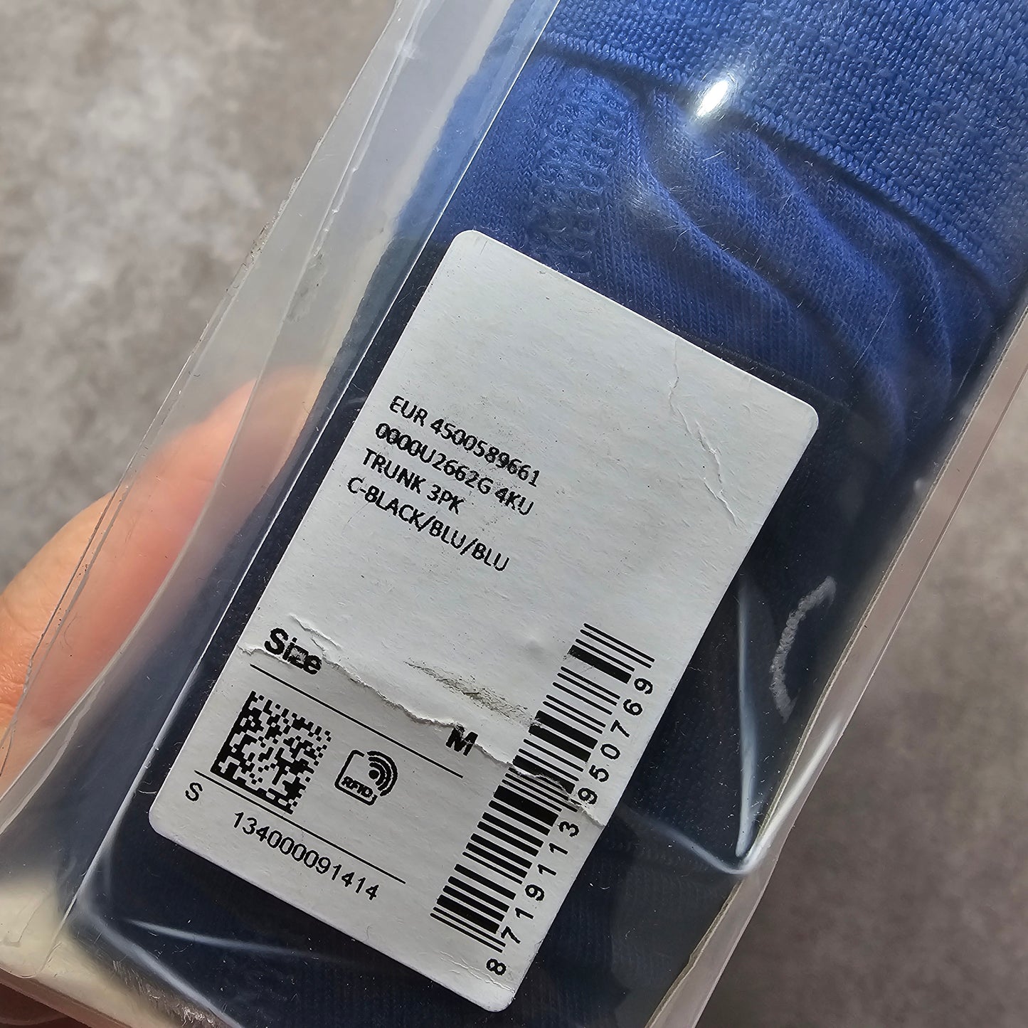Calvin Klein Cotton Stretch Trunks 3 Pack – Black/Blue Size M-L