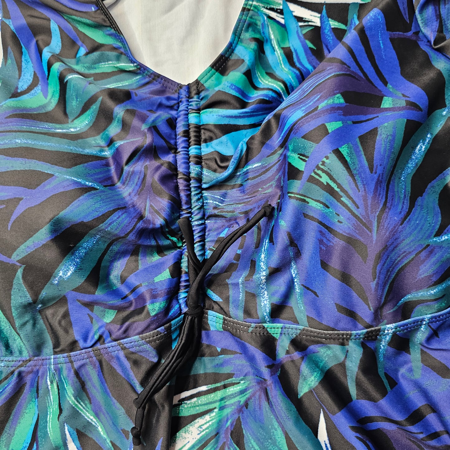 ECUPPER Women's Tankini Swim Dress – Green Leaf Size 2XL-3XL