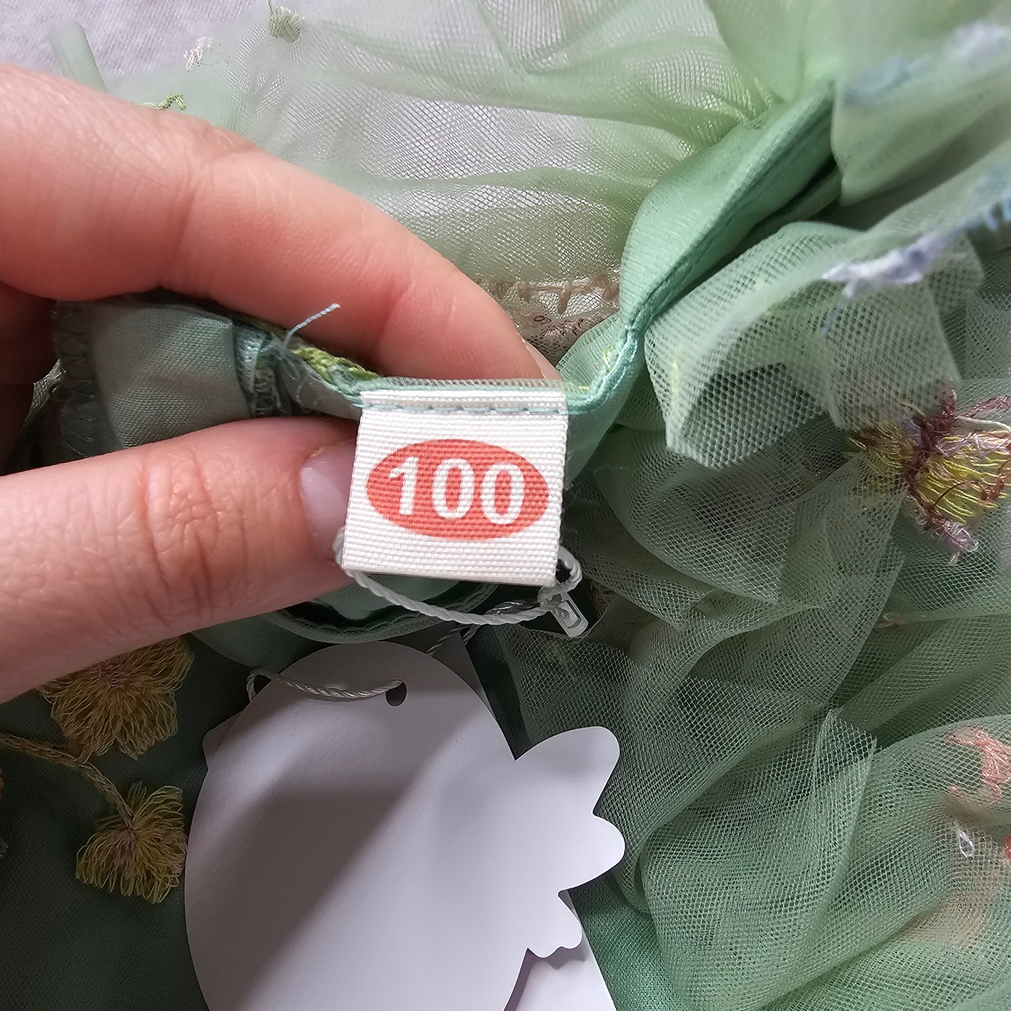 Fymnsi Girls Embroidered Tulle Party Dress – Green 3-4 Y