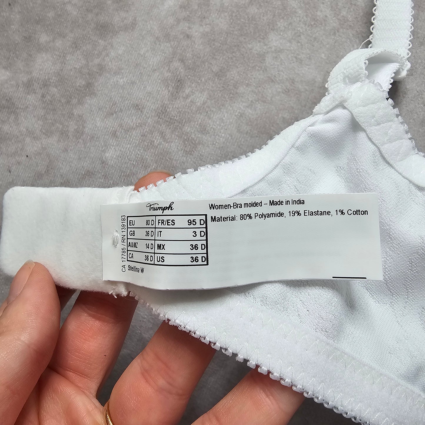 Triumph Stellina Wired Bra – White UK 36D