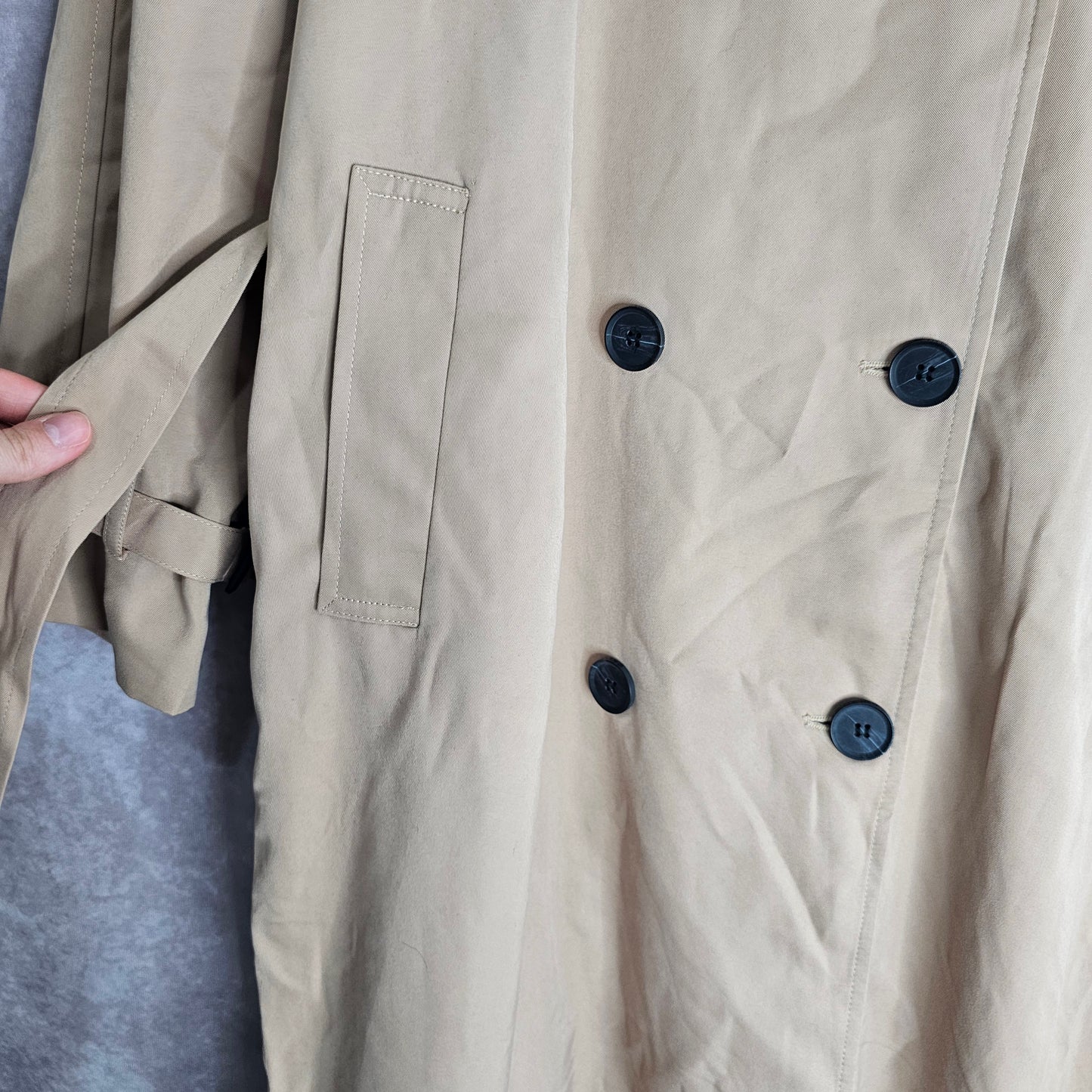 ONLY Chloe Double Breasted Trench Coat – Tannin Size XS
