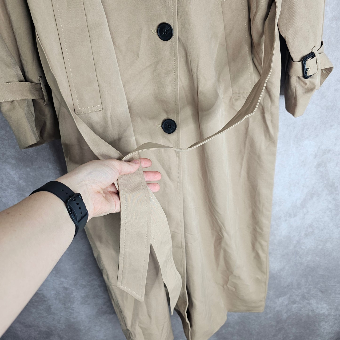 ONLY Chloe Double Breasted Trench Coat – Tannin Size XS