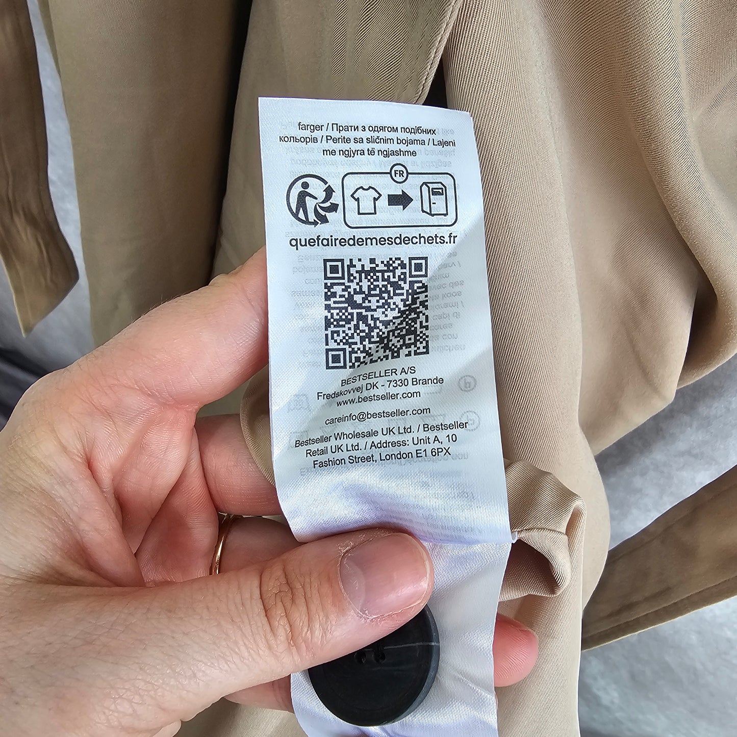 ONLY Chloe Double Breasted Trench Coat – Tannin Size XS