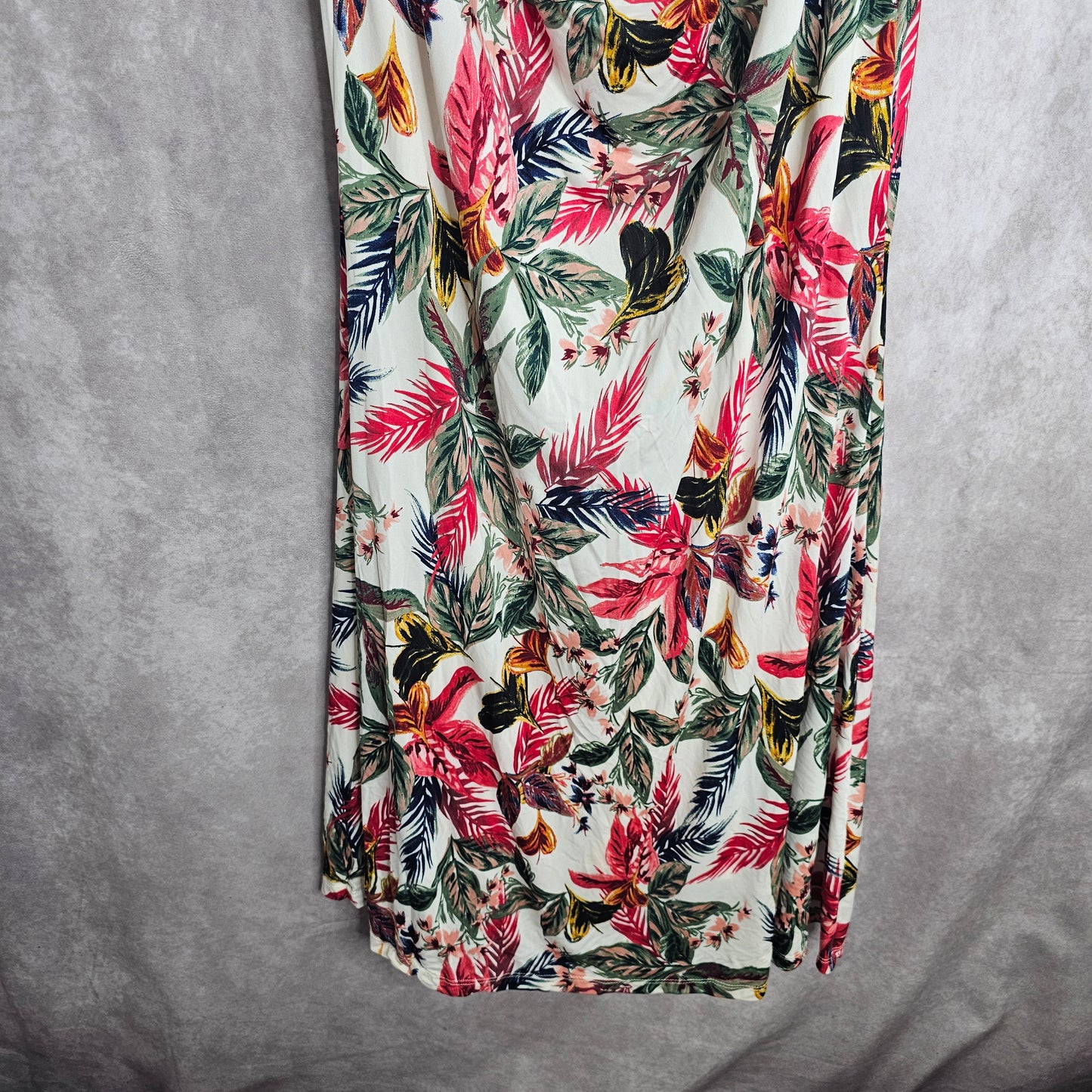 Gina Bacconi Floral Ruched Maxi Dress – Ivory Multi UK 16