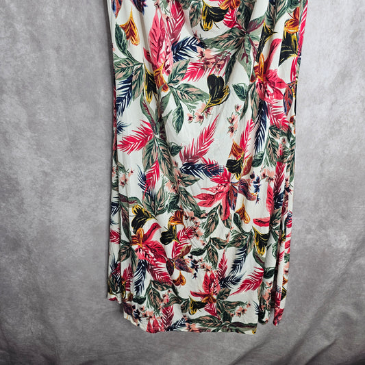 Gina Bacconi Floral Ruched Maxi Dress – Ivory Multi UK 16