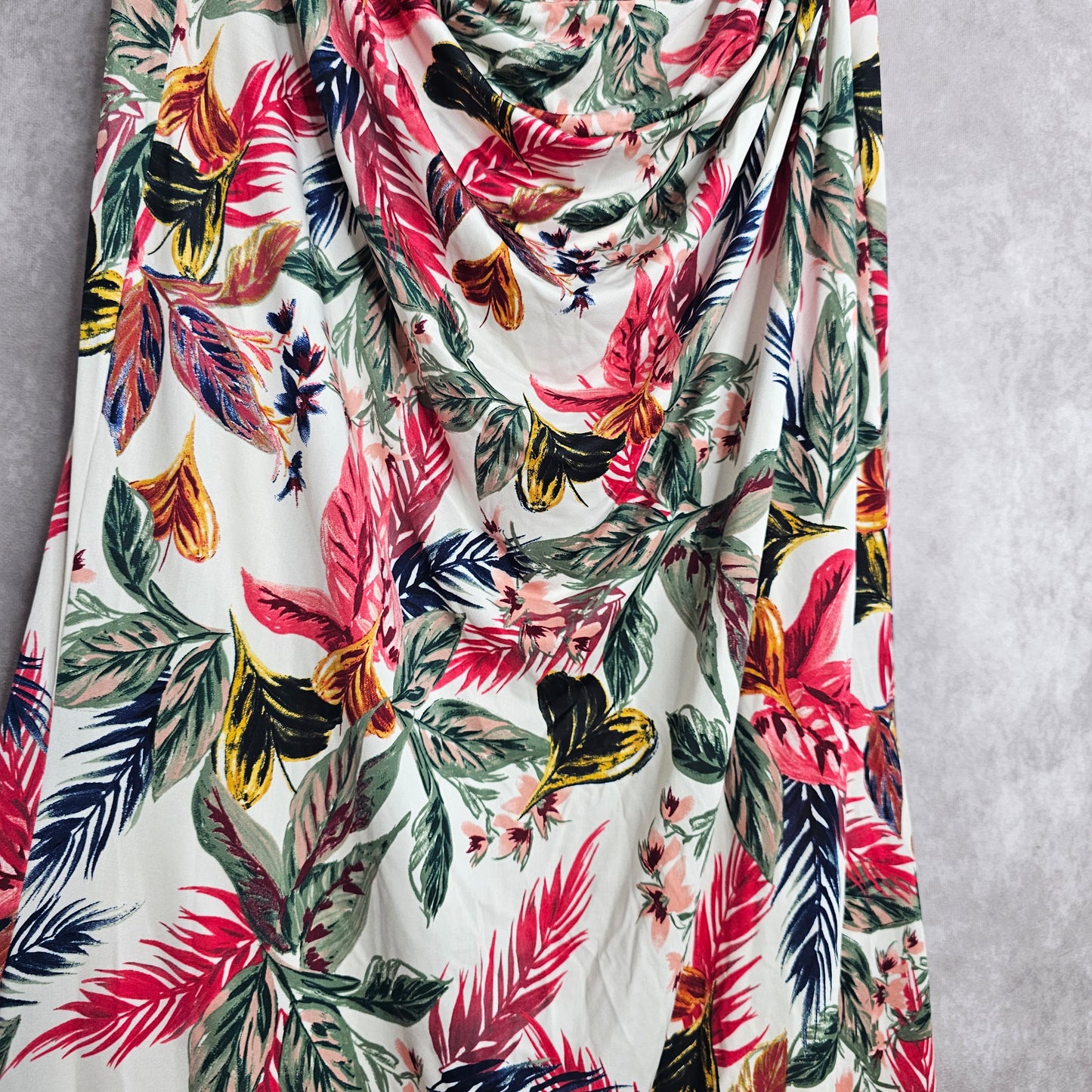 Gina Bacconi Floral Ruched Maxi Dress – Ivory Multi UK 16