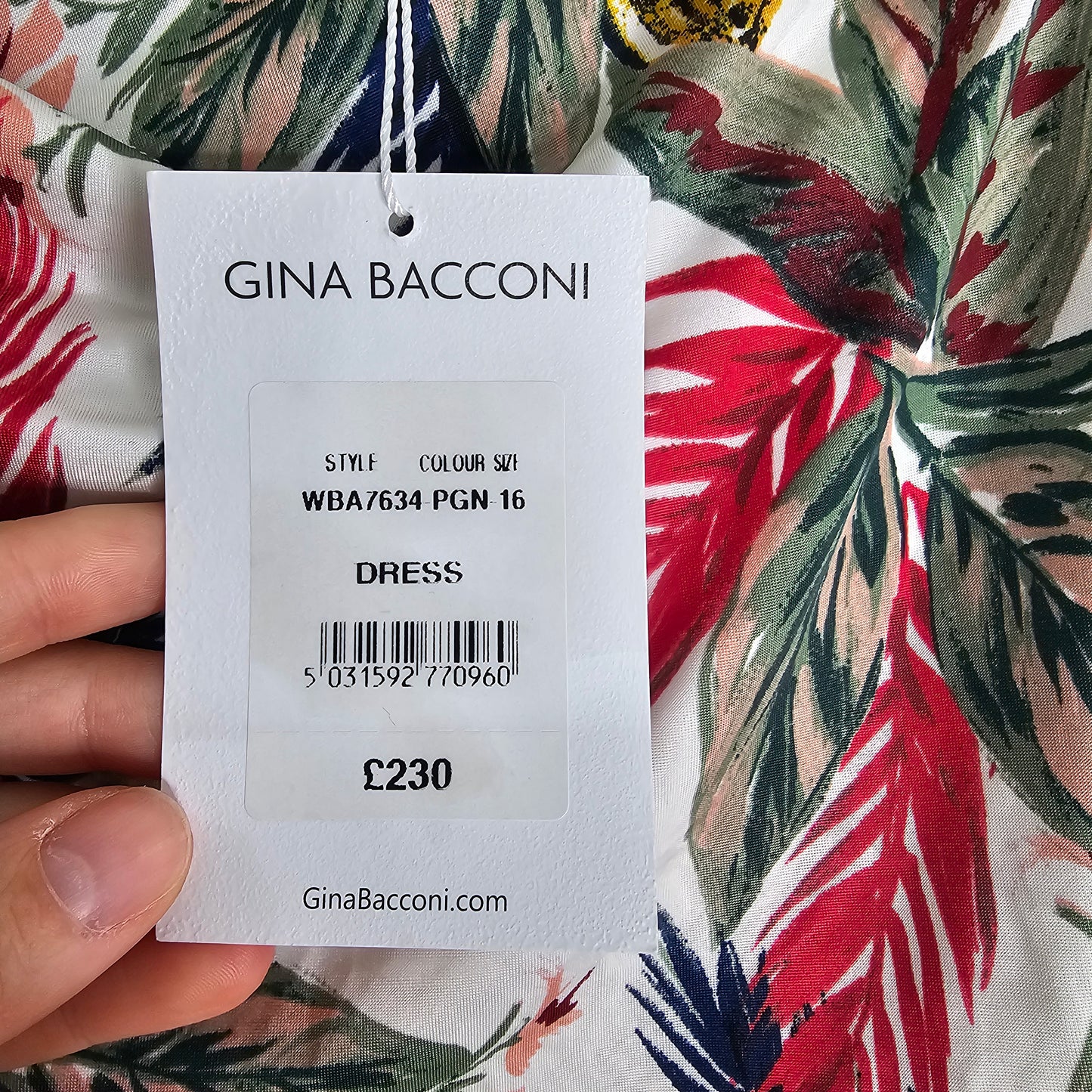 Gina Bacconi Floral Ruched Maxi Dress – Ivory Multi UK 16