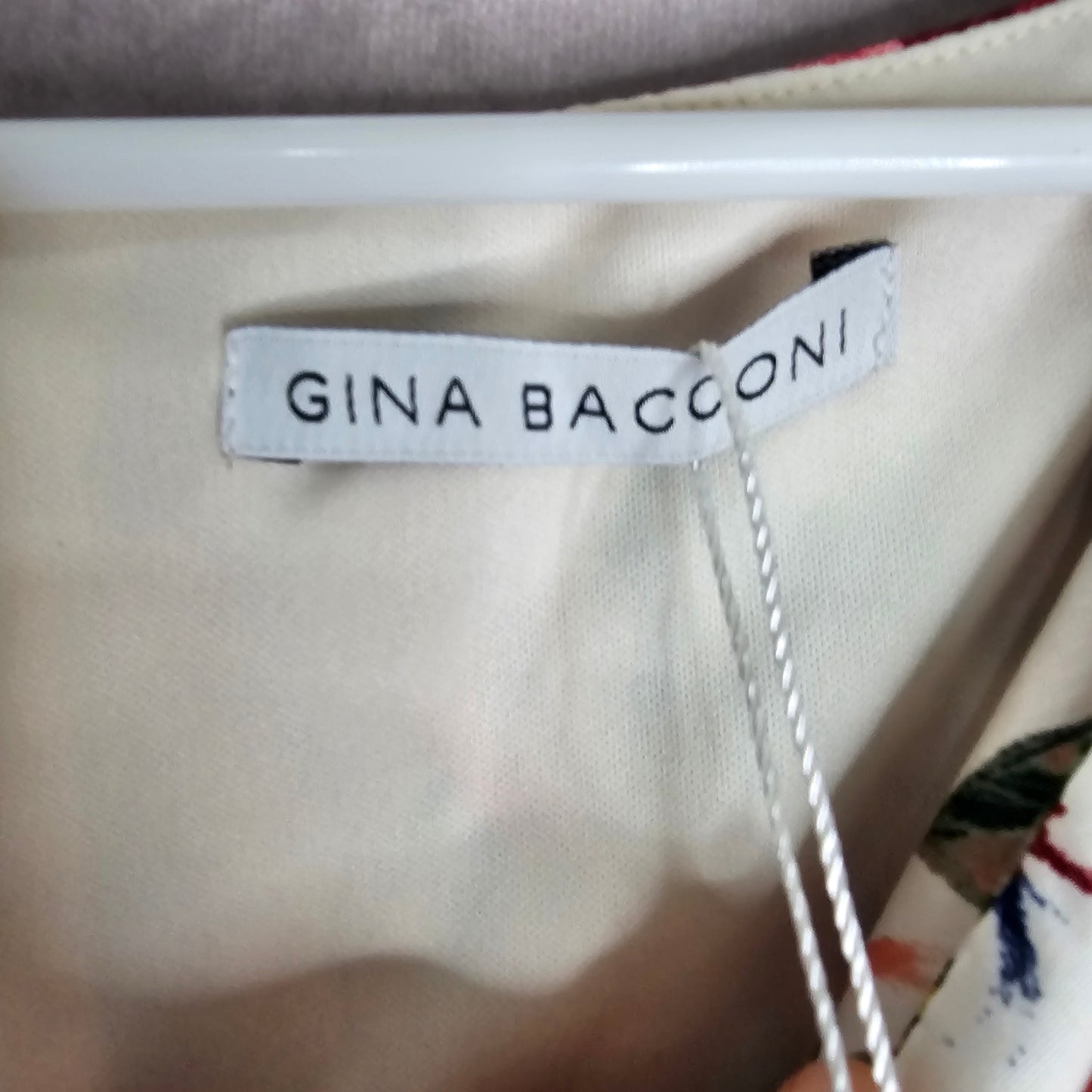 Gina Bacconi Floral Ruched Maxi Dress – Ivory Multi UK 16
