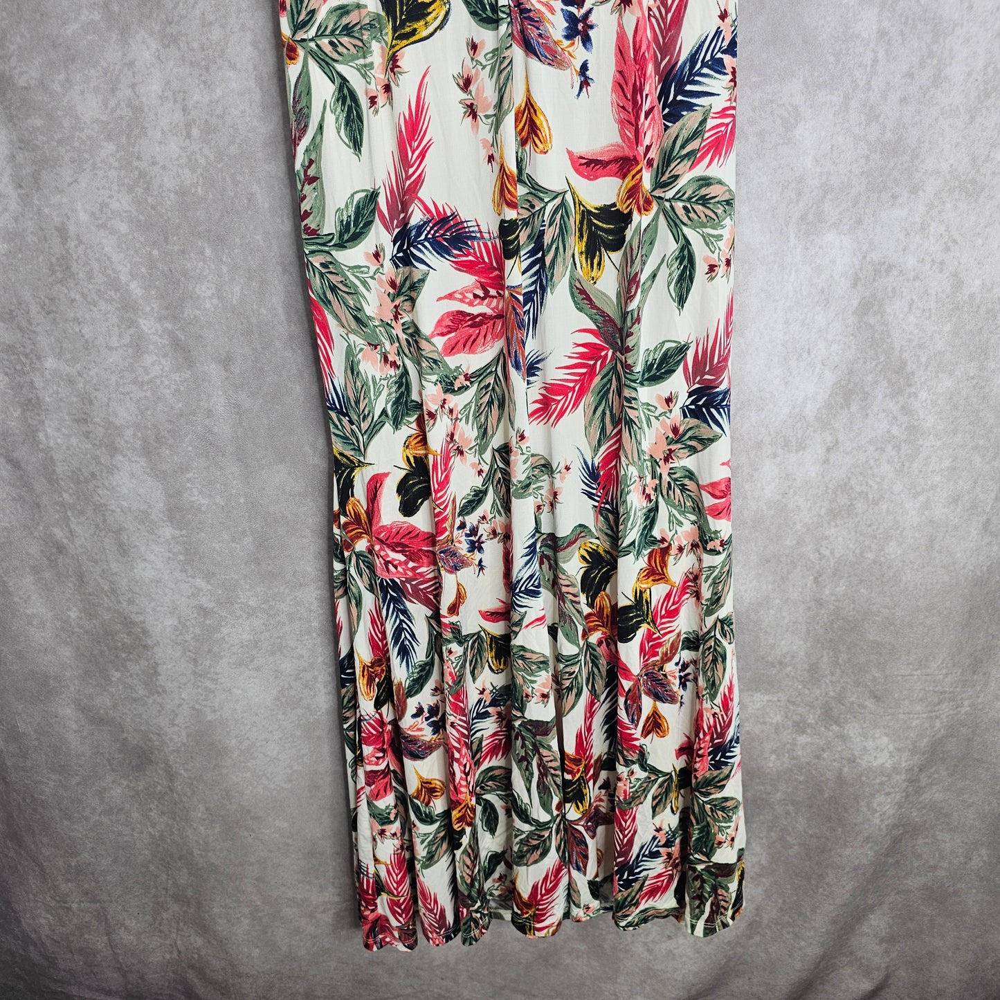 Gina Bacconi Floral Ruched Maxi Dress – Ivory Multi UK 16