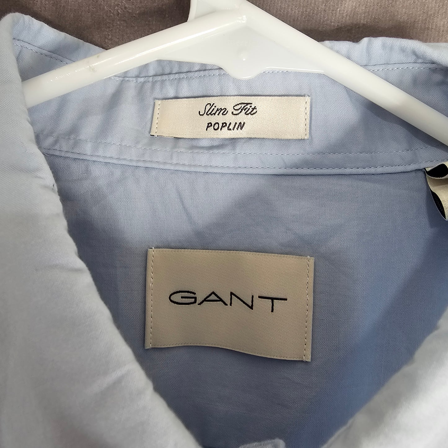 GANT Slim Fit Poplin Shirt – Light Blue Size M