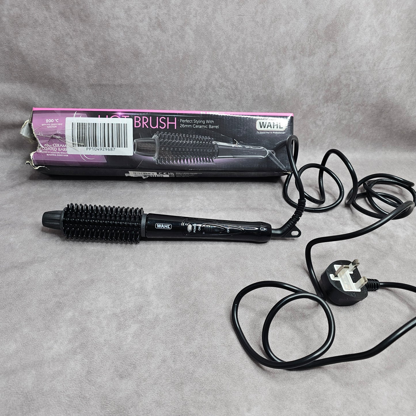 Wahl Hot Brush Hair Styler 26mm Ceramic Barrel – Black