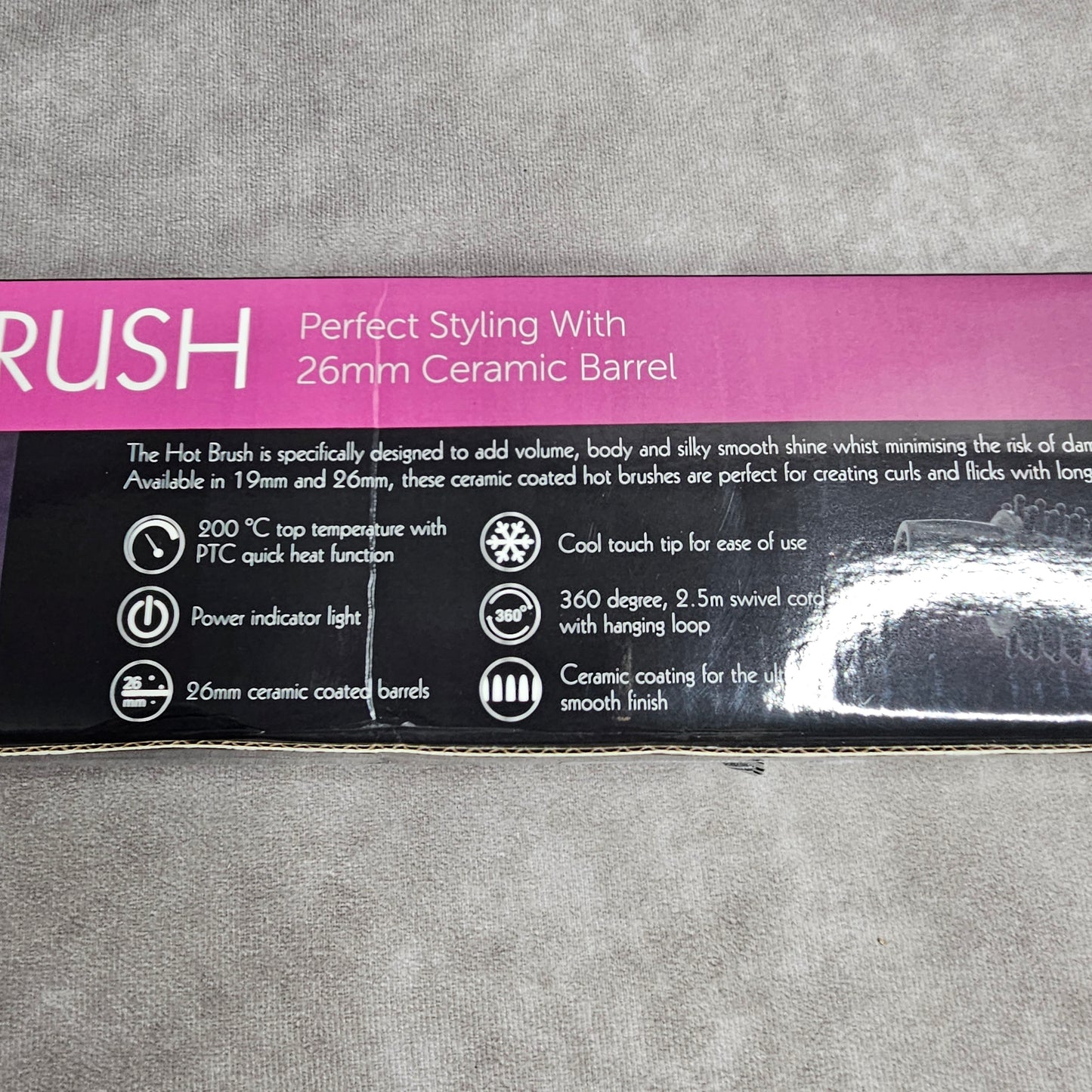 Wahl Hot Brush Hair Styler 26mm Ceramic Barrel – Black