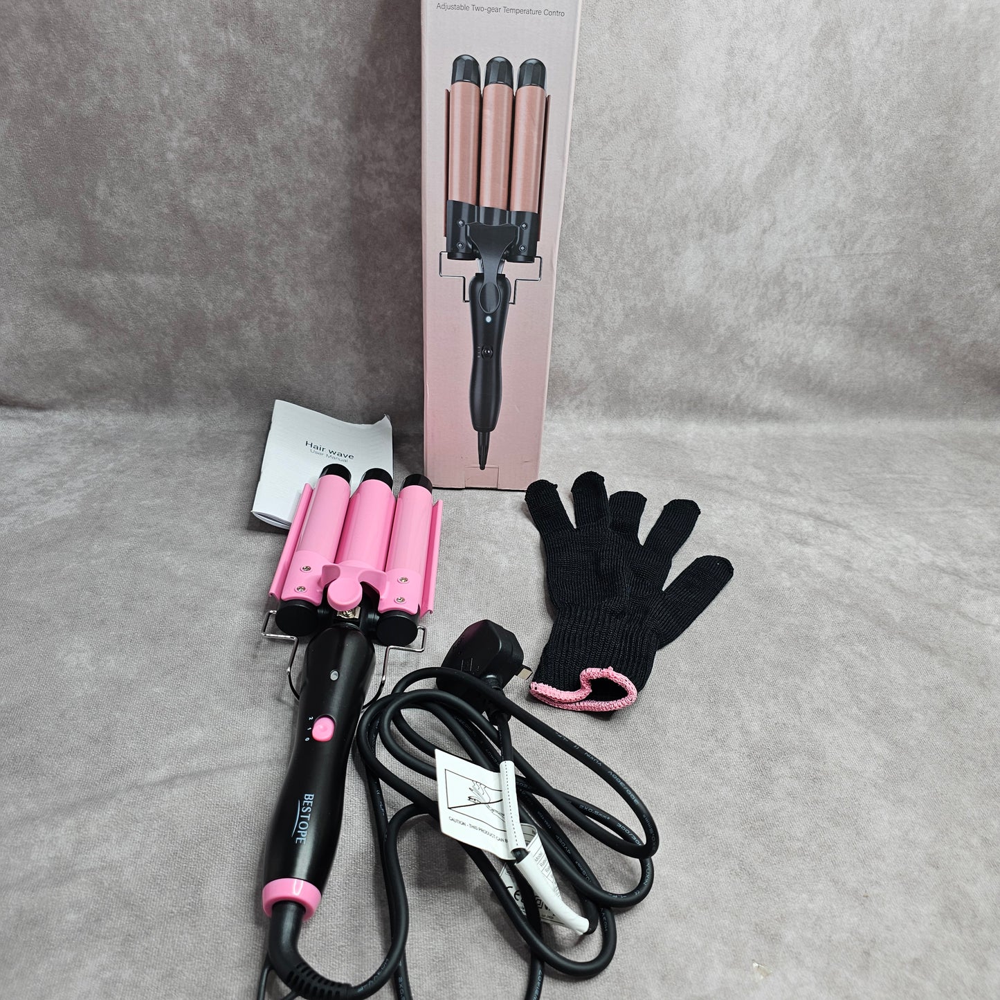 Bestope Hair Waver Triple Barrel Curling Iron