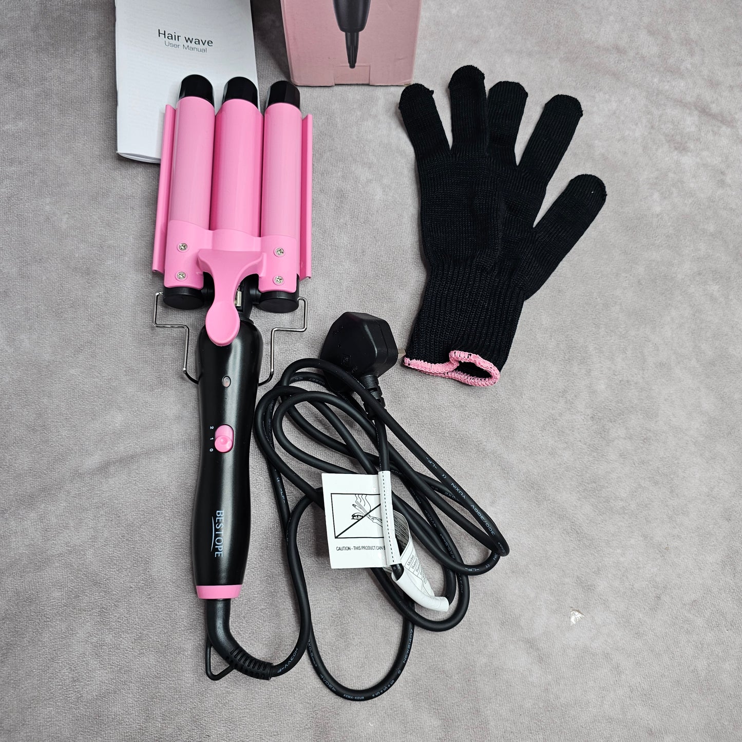 Bestope Hair Waver Triple Barrel Curling Iron