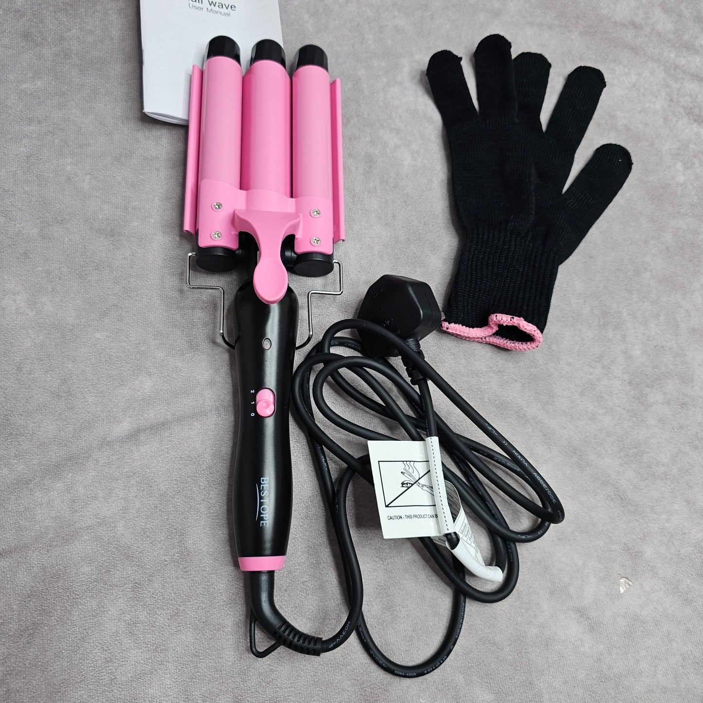 Bestope Hair Waver Triple Barrel Curling Iron