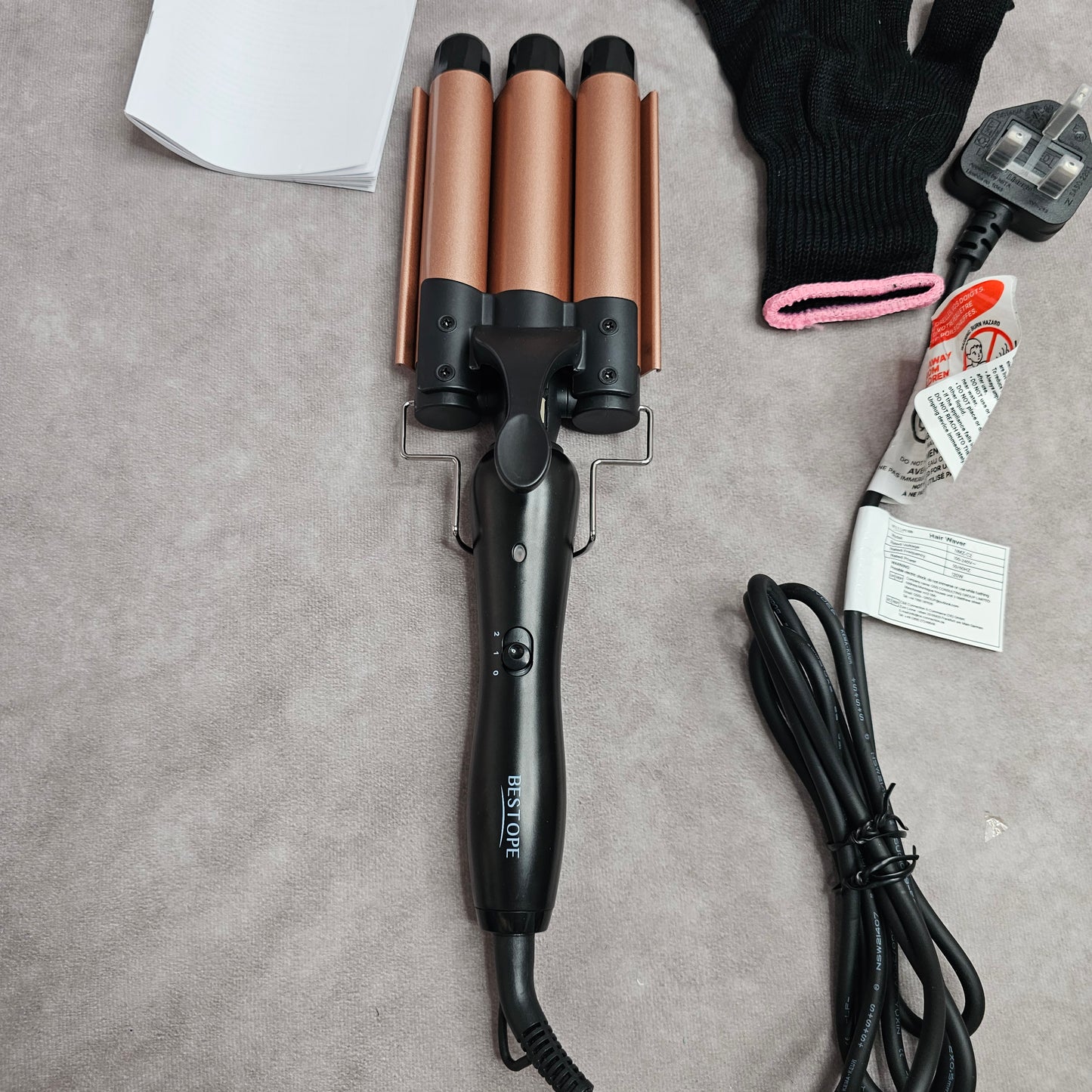 Bestope Hair Waver Triple Barrel Curling Iron