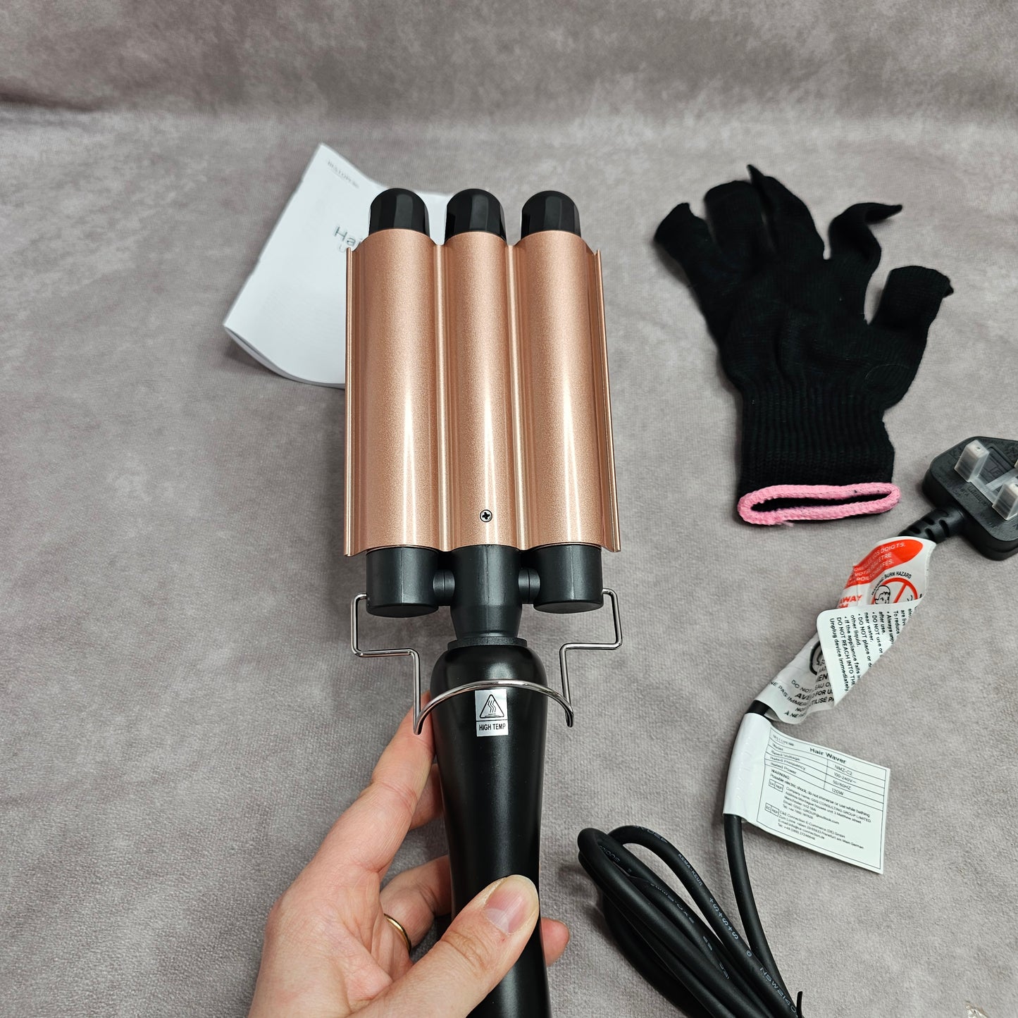 Bestope Hair Waver Triple Barrel Curling Iron