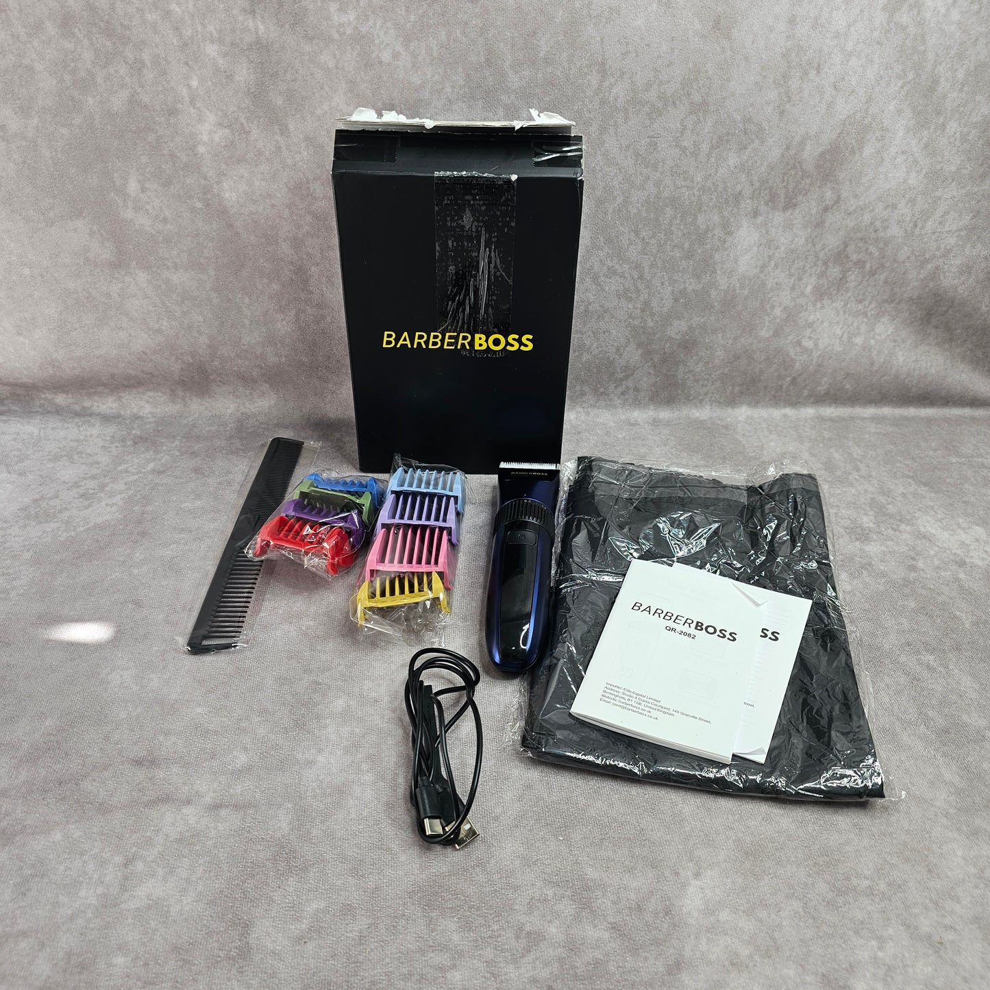 BarberBoss Hair Clipper Trimmer Kit - Black